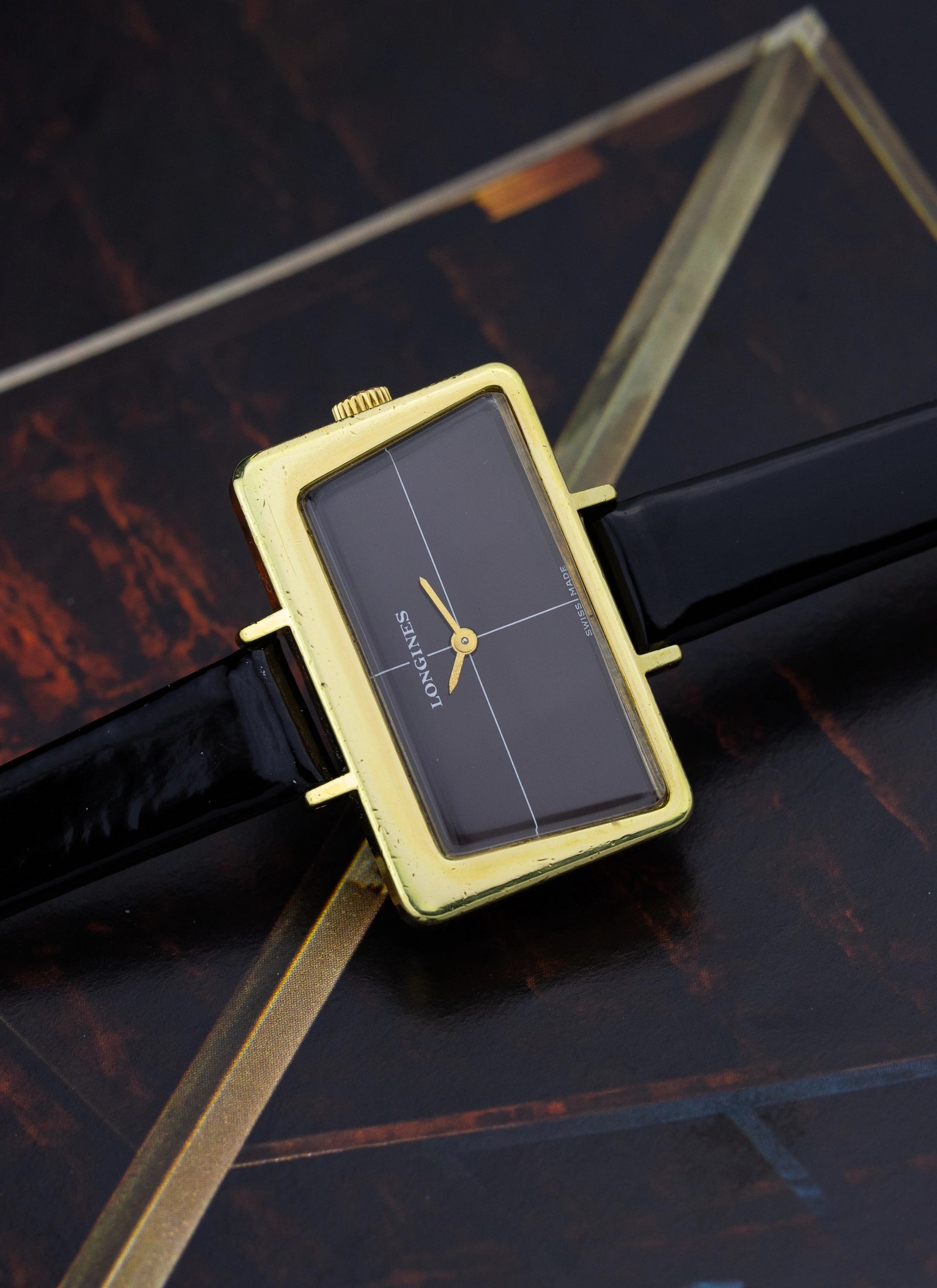 1970s Lady Longines Rectangular Chocolate Dial 5033-1 cal. 5601 Serviced