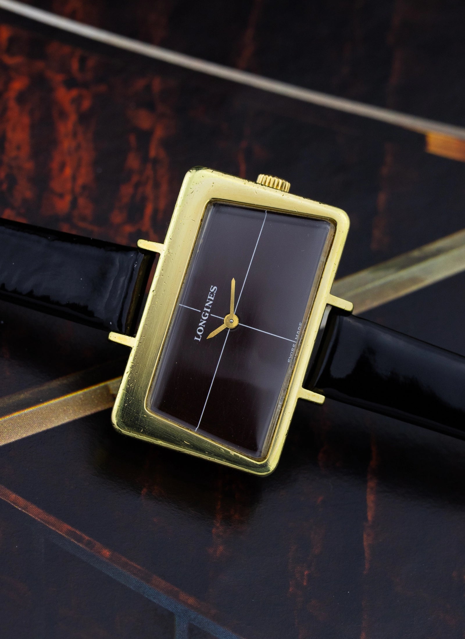 1970s Lady Longines Rectangular Chocolate Dial 5033-1 cal. 5601 Serviced