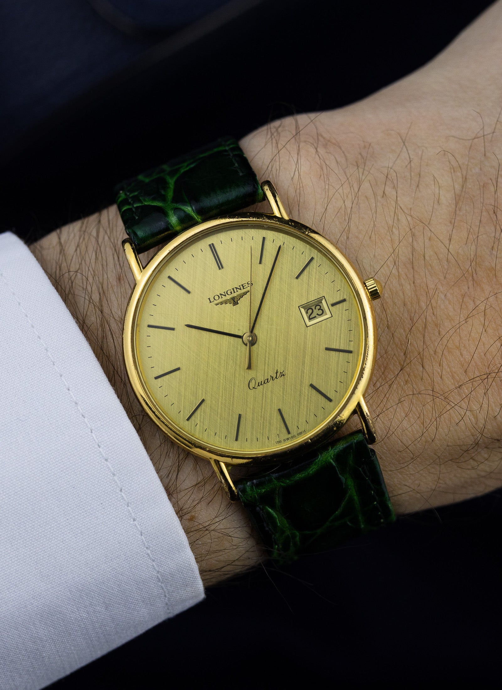 1990s Longines Quartz Linen Dial