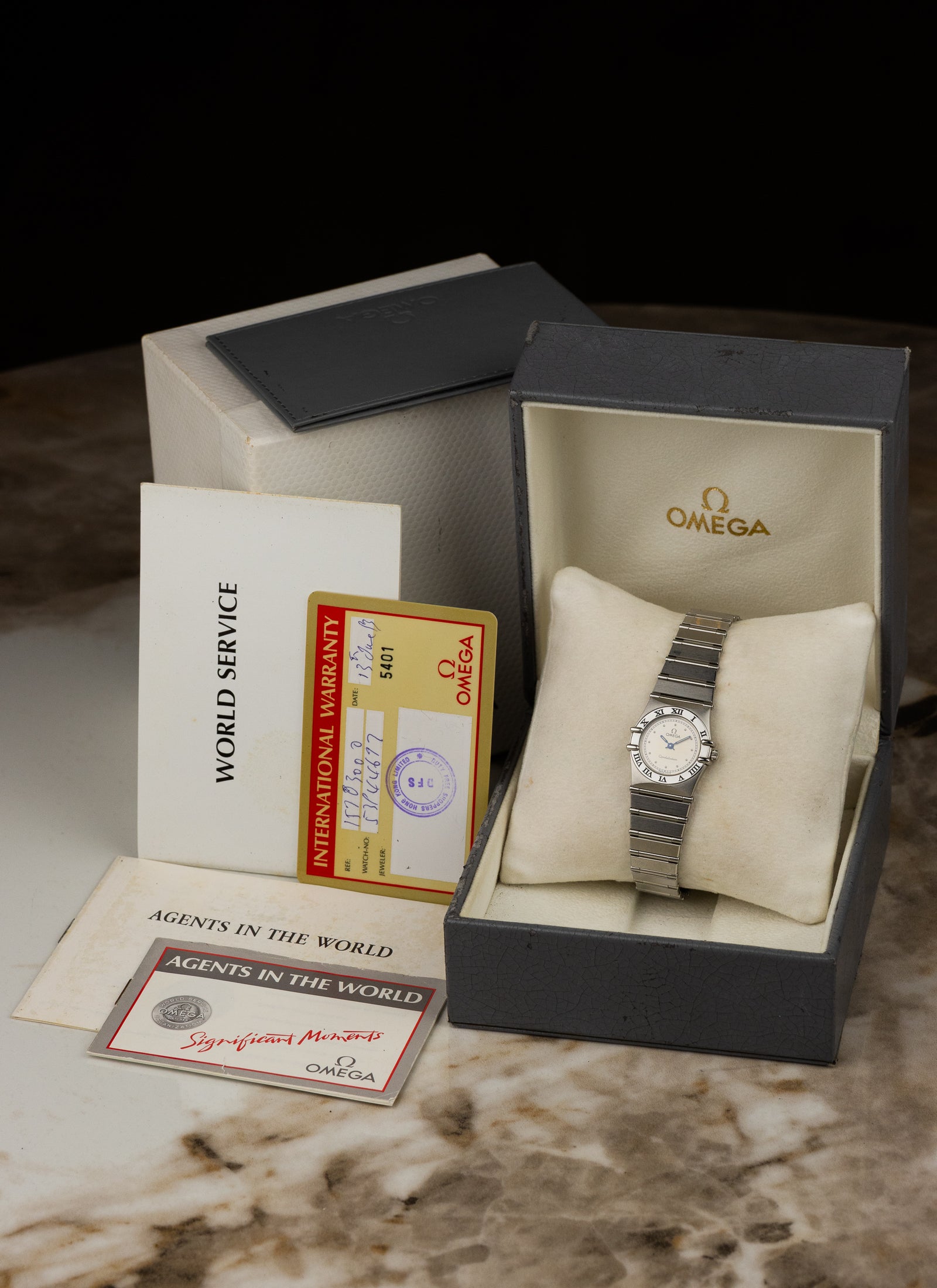 1991 Lady Omega Constellation Manhattan 795.1080.1 cal. 1455 Full Set