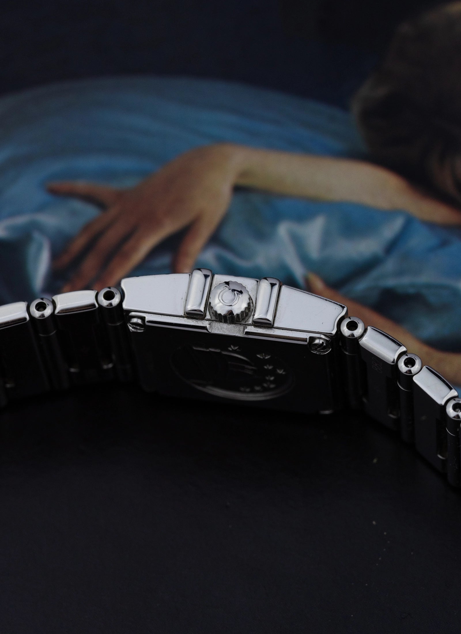 1998 Lady Omega Constellation Square MOP & Diamonds 895.1246 cal. 1376