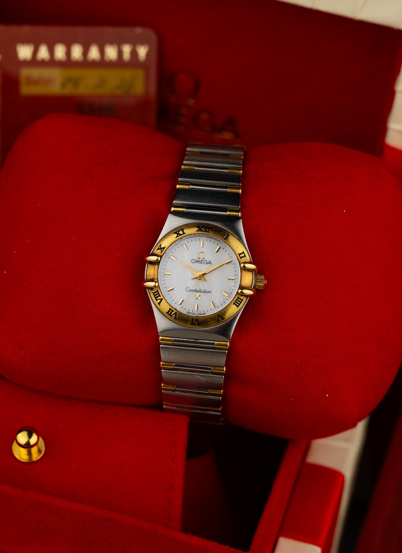 1998 Lady Omega Constellation Bicolor MOP Dial 1362.70 Full Set