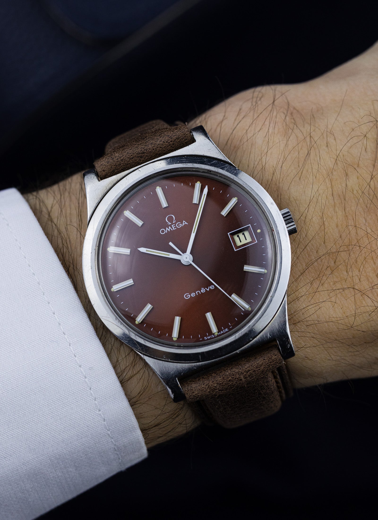 1975 Omega Geneve Bordeaux Dial 136.0102 cal. 1030 OPIS*