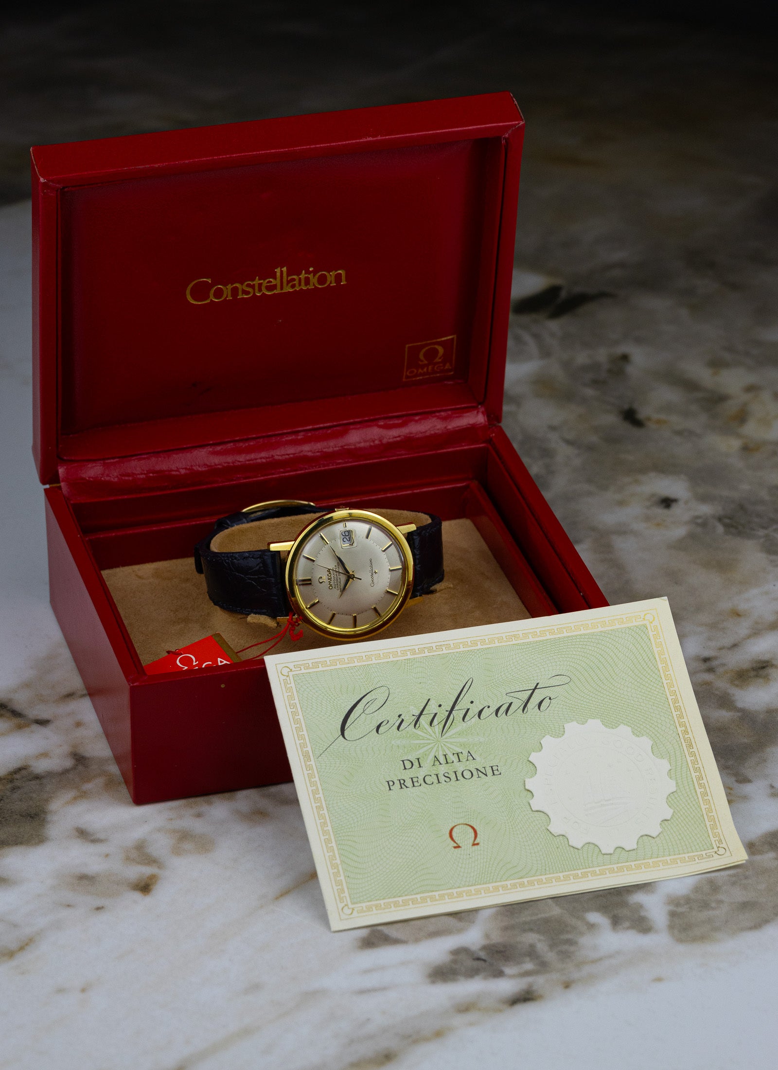 1966 18K Omega Constellation Pie Pan 168.004 cal. 561 Full Set