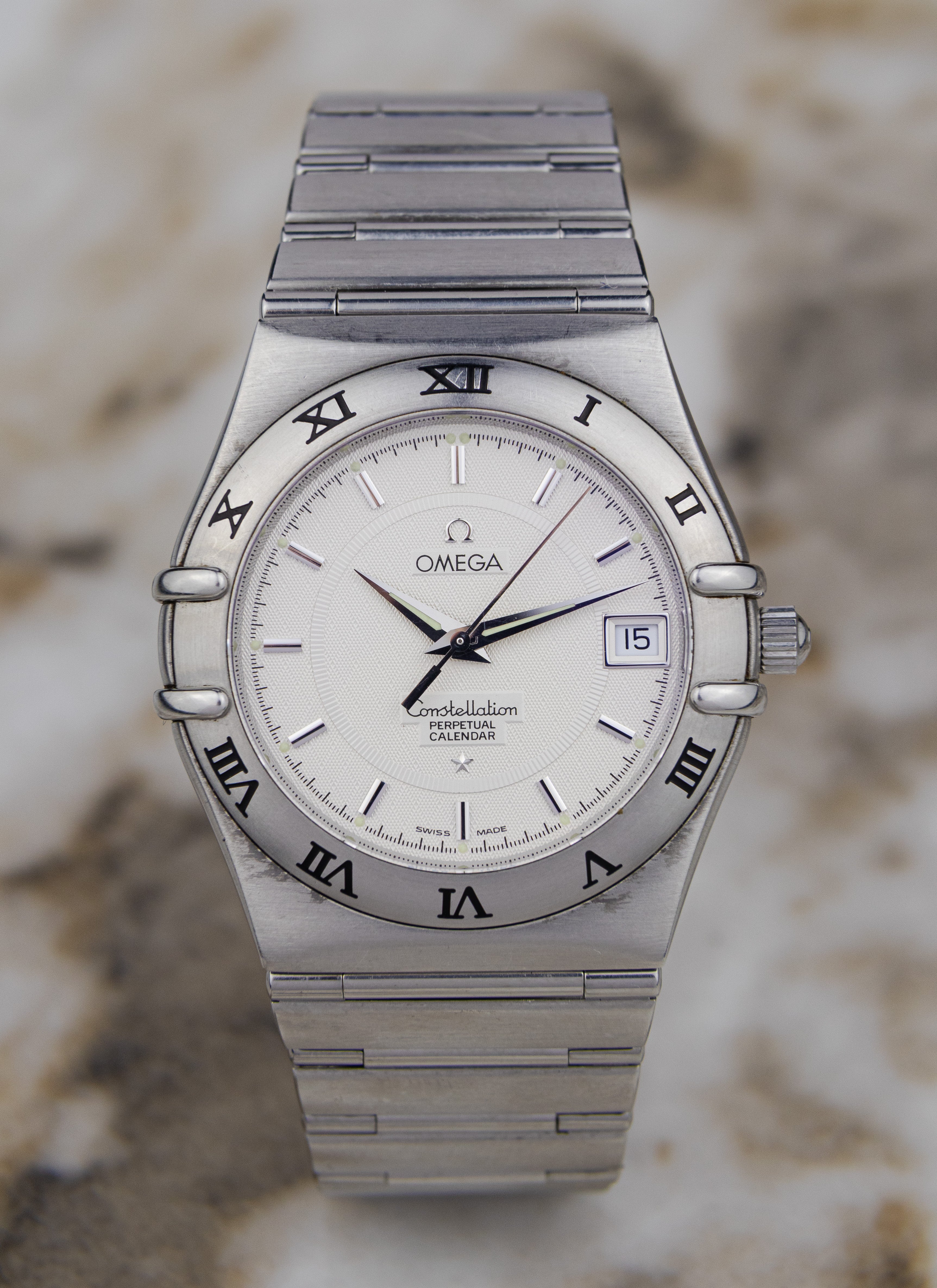 1995 Omega Constellation Manhattan Perpetual Calendar 1552.30