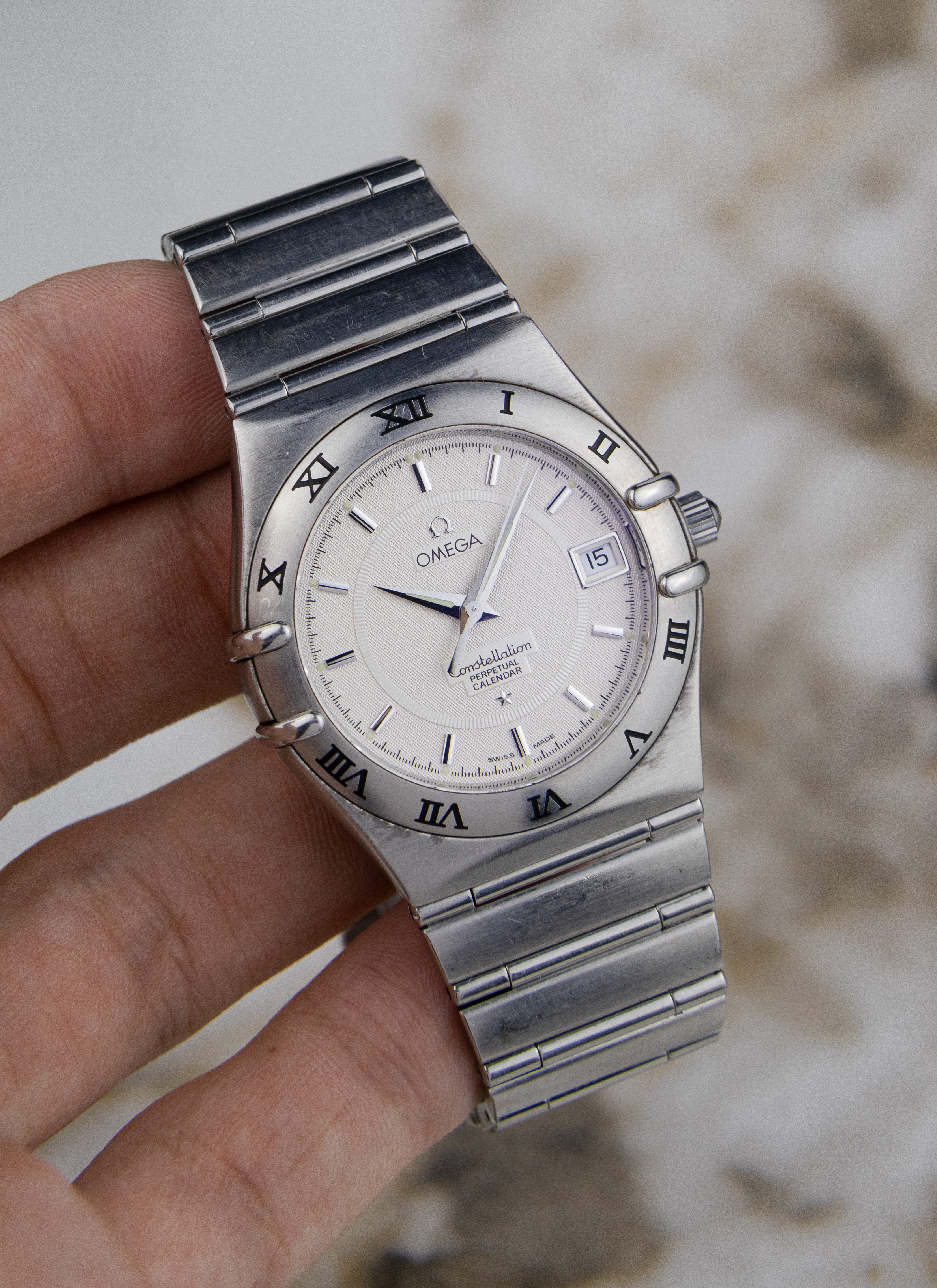 1995 Omega Constellation Manhattan Perpetual Calendar 1552.30