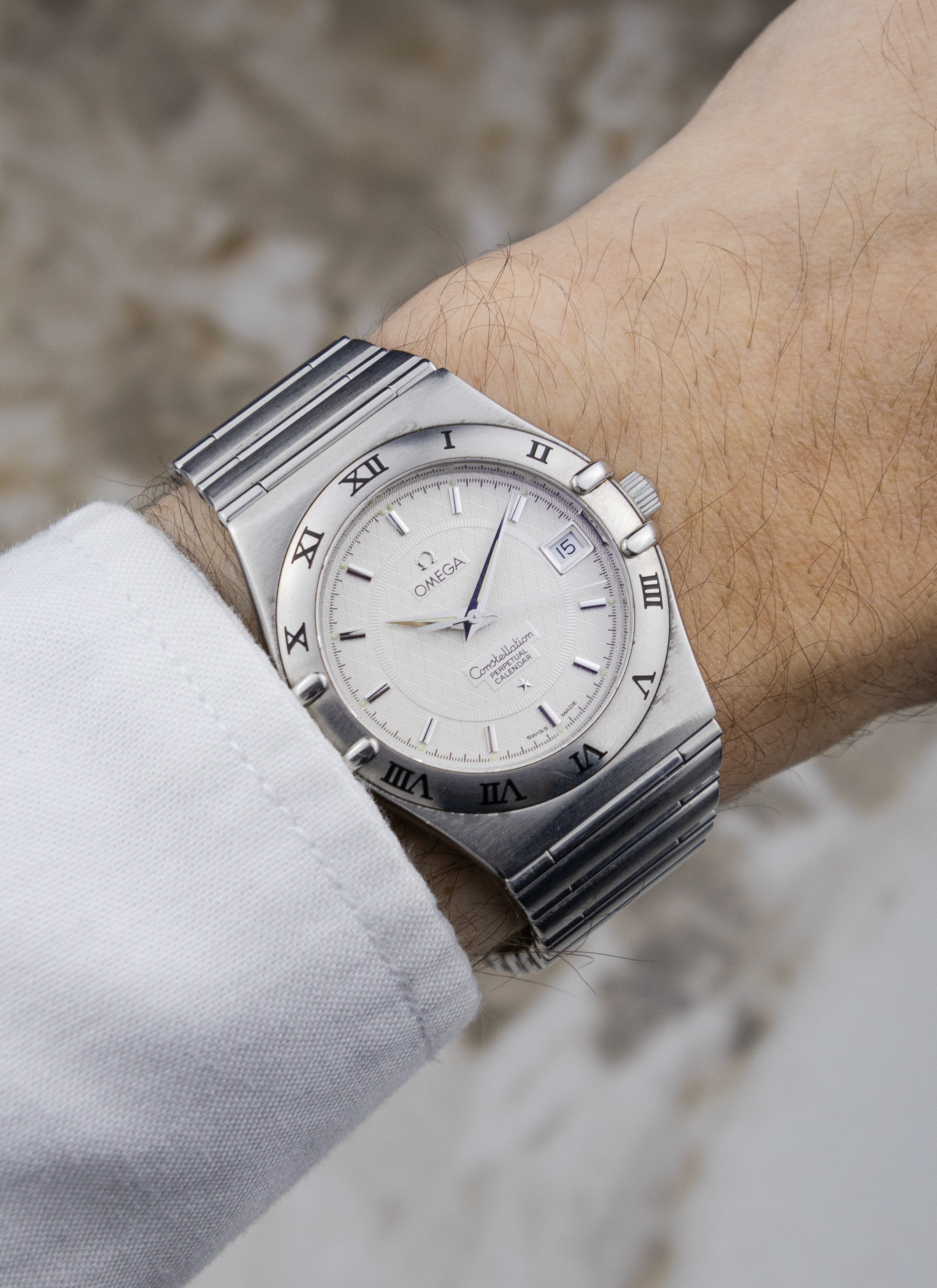 1995 Omega Constellation Manhattan Perpetual Calendar 1552.30