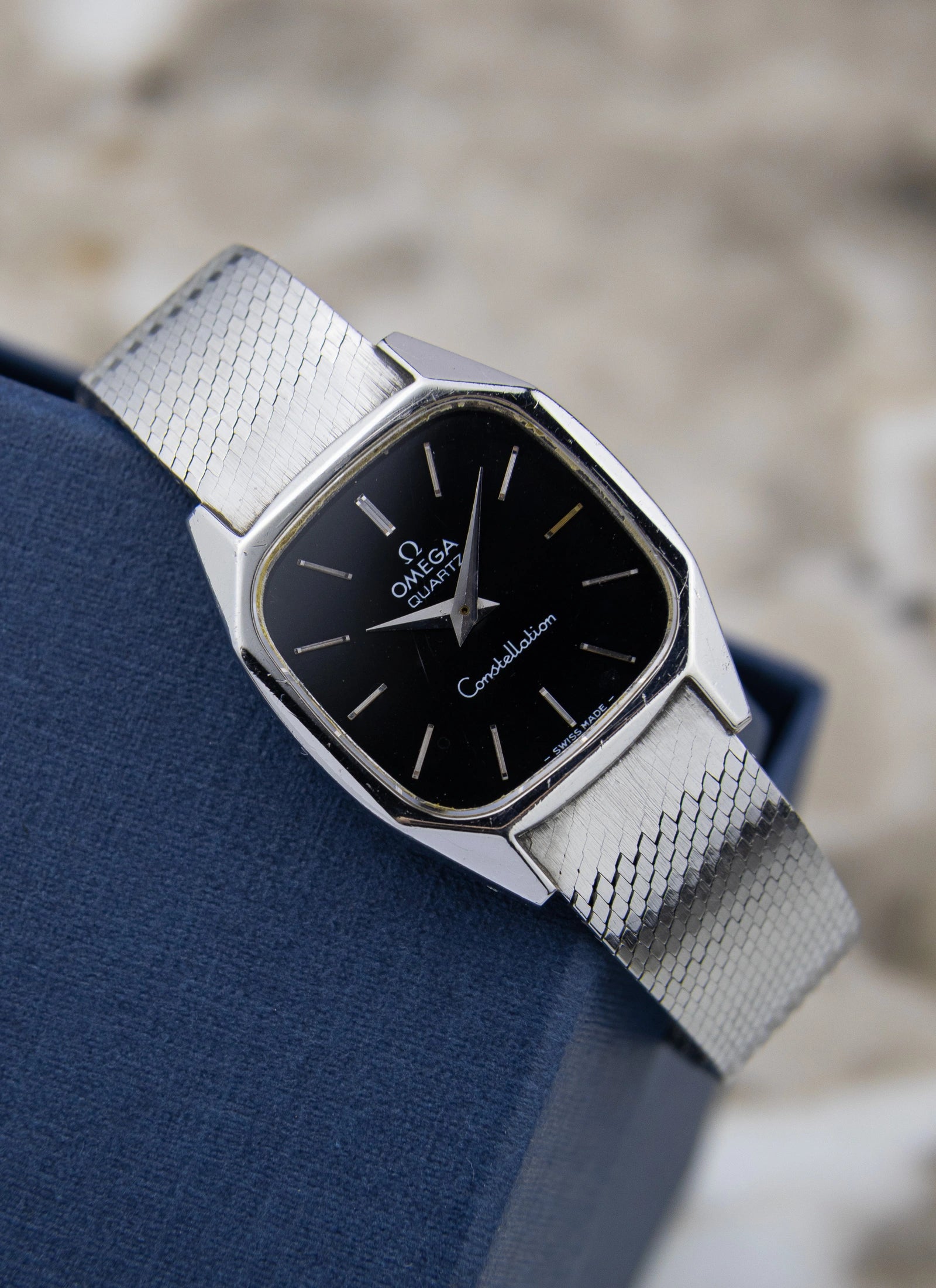 Ca. 1977 Lady Omega Constellation Black Dial