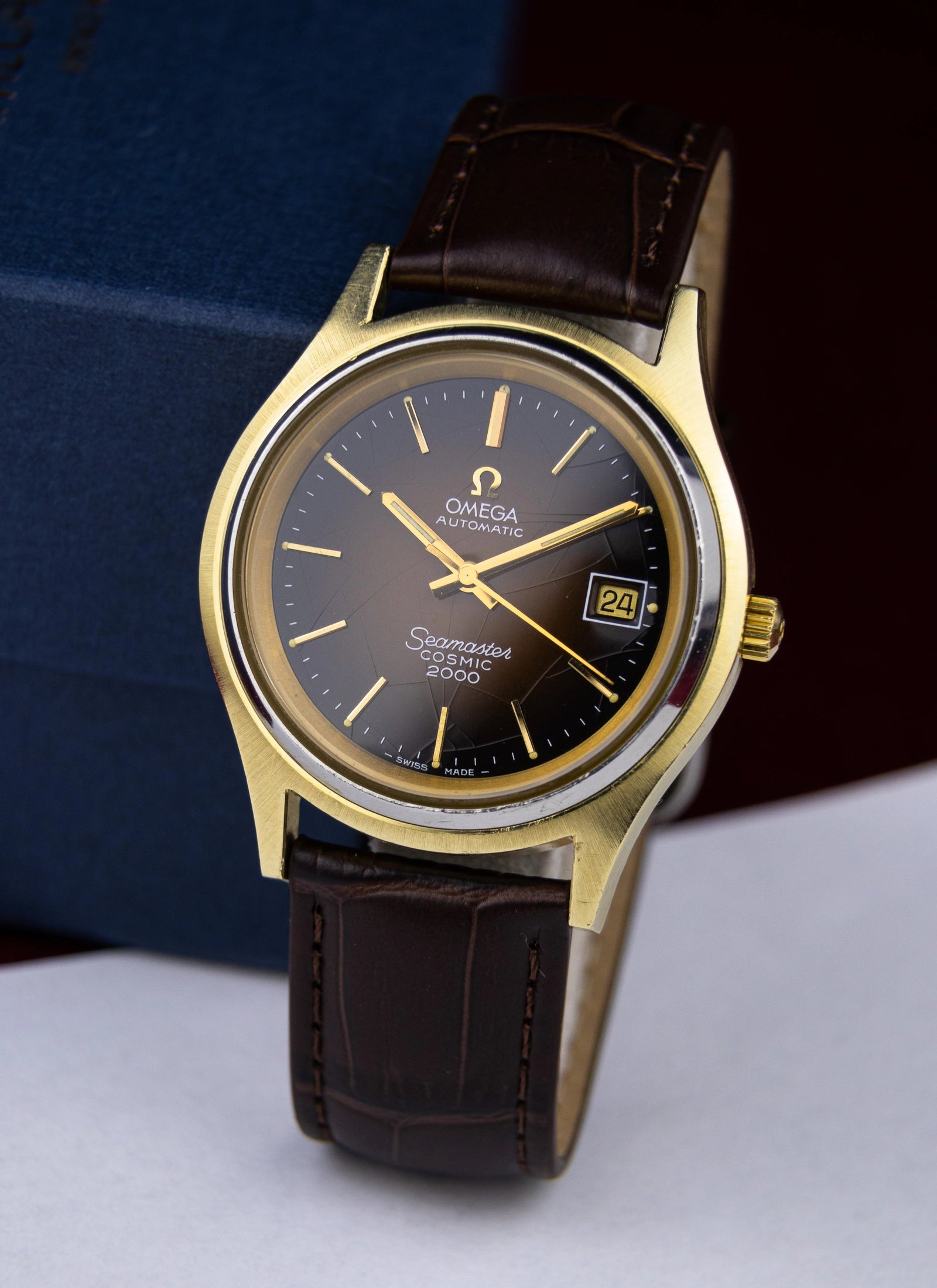 1970s Omega Seamaster Cosmic 2000 Brown Vignette 166.0128 cal. 1012