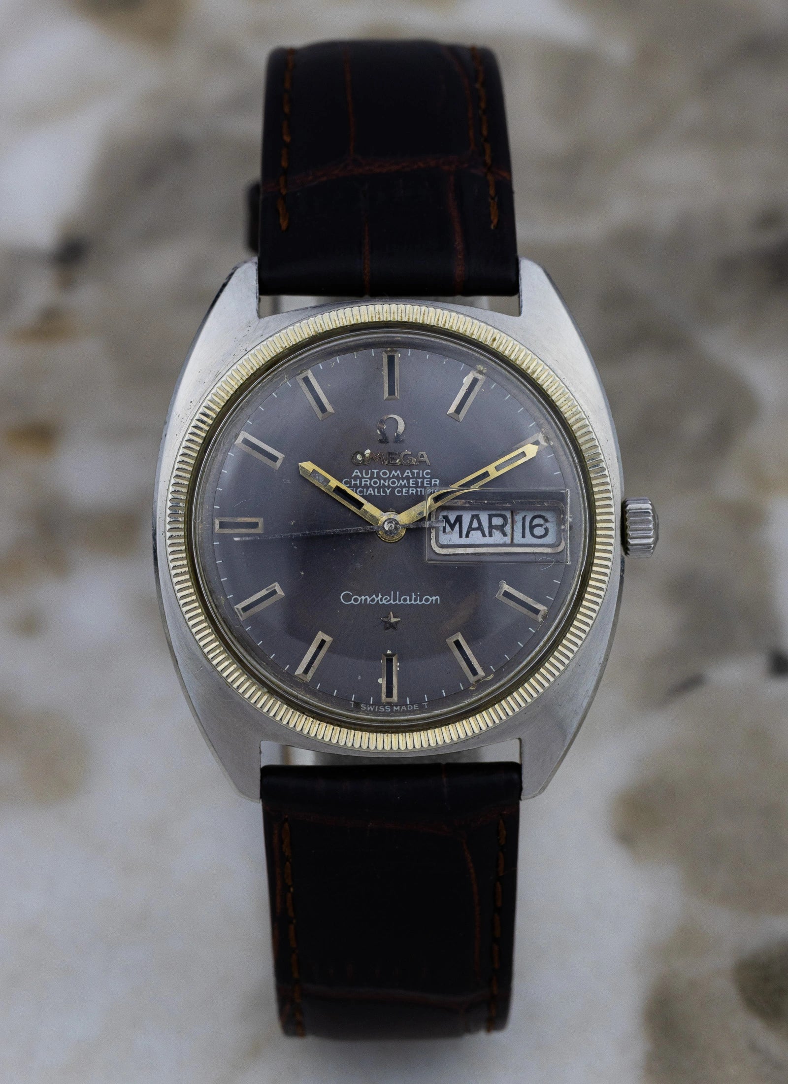 1969 Omega Constellation C-shape Grey Dial 168.029 cal. 751