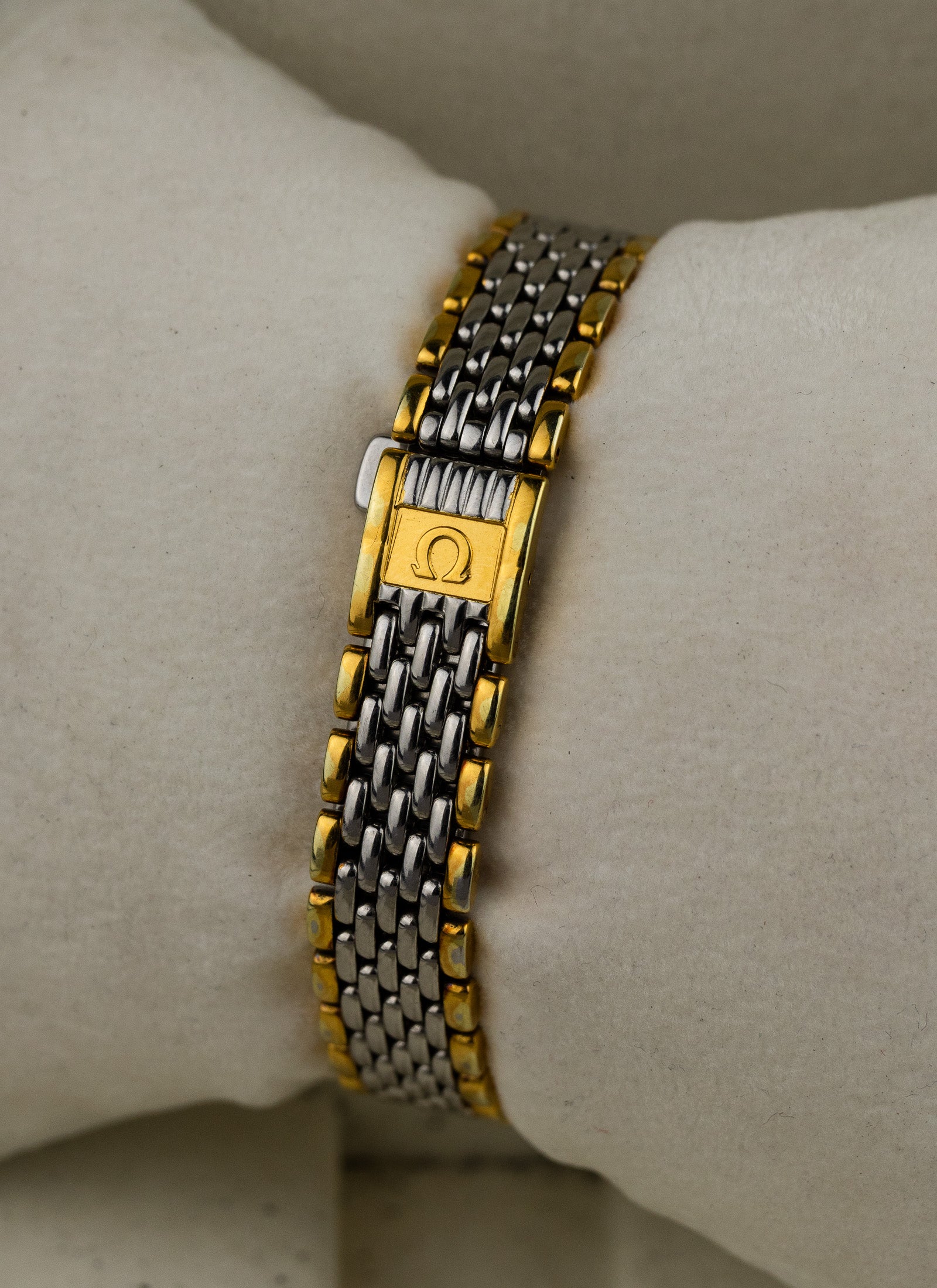 1980s Lady Omega De Ville Bicolor Bracelet 795.0897.2 Box