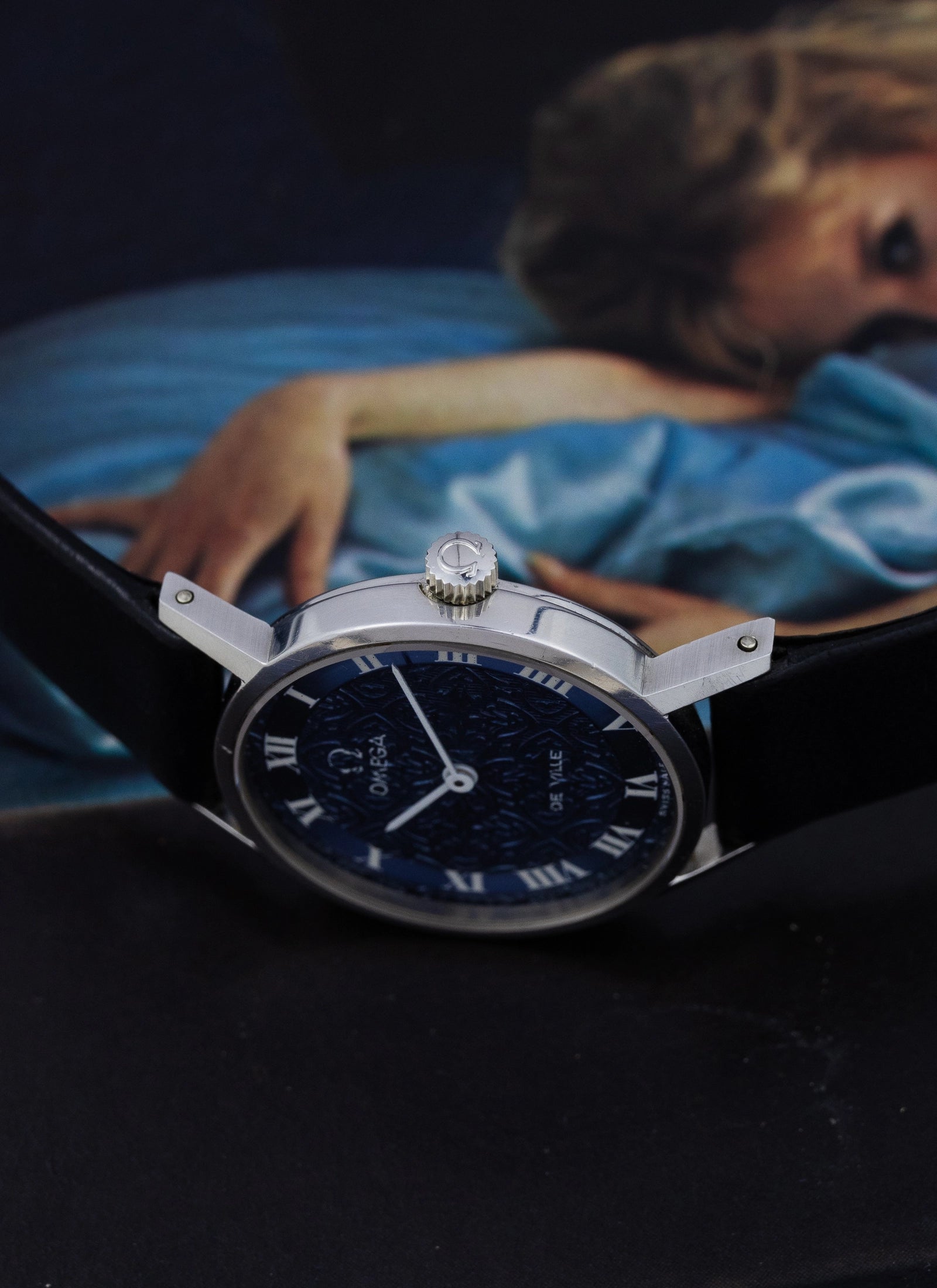 1974 Lady Omega De Ville Blue Floral Dial 511.0392 cal. 625