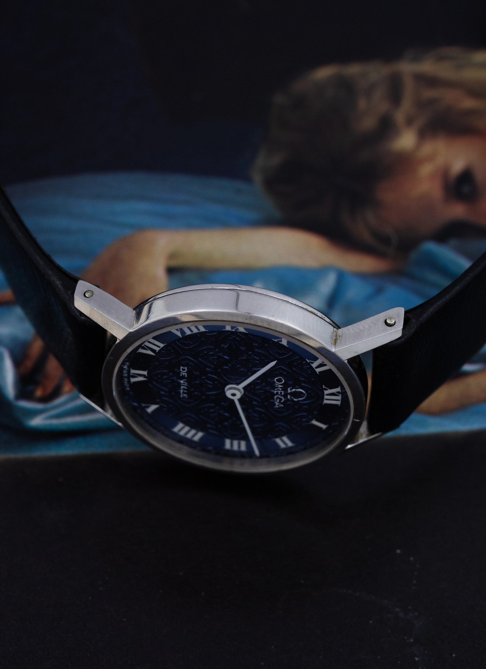 1974 Lady Omega De Ville Blue Floral Dial 511.0392 cal. 625