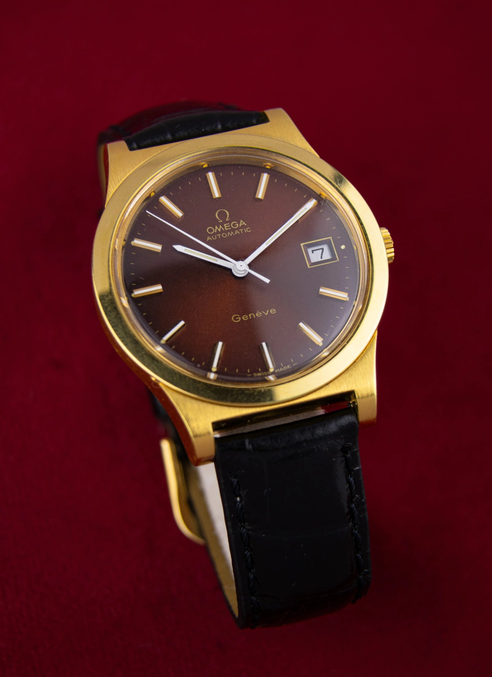 1973 Omega Geneve Red Dial 166.0168 cal. 1012