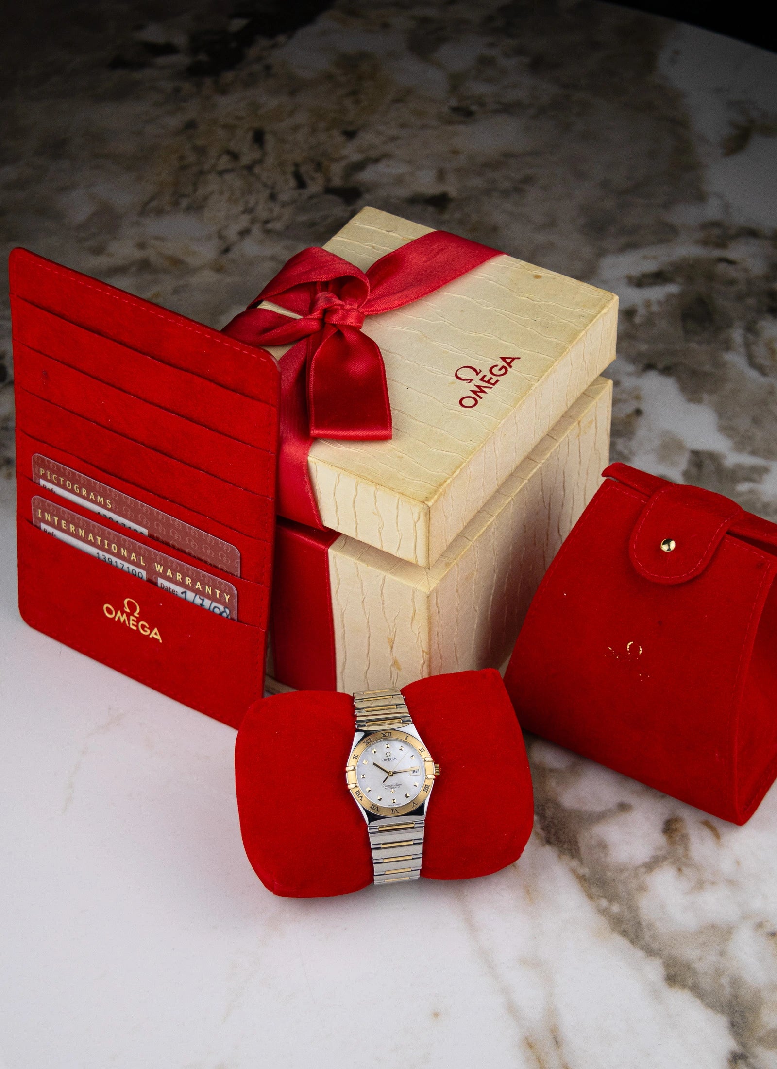 1998 Omega Constellation Manhattan Mother Of Pearl Bicolor