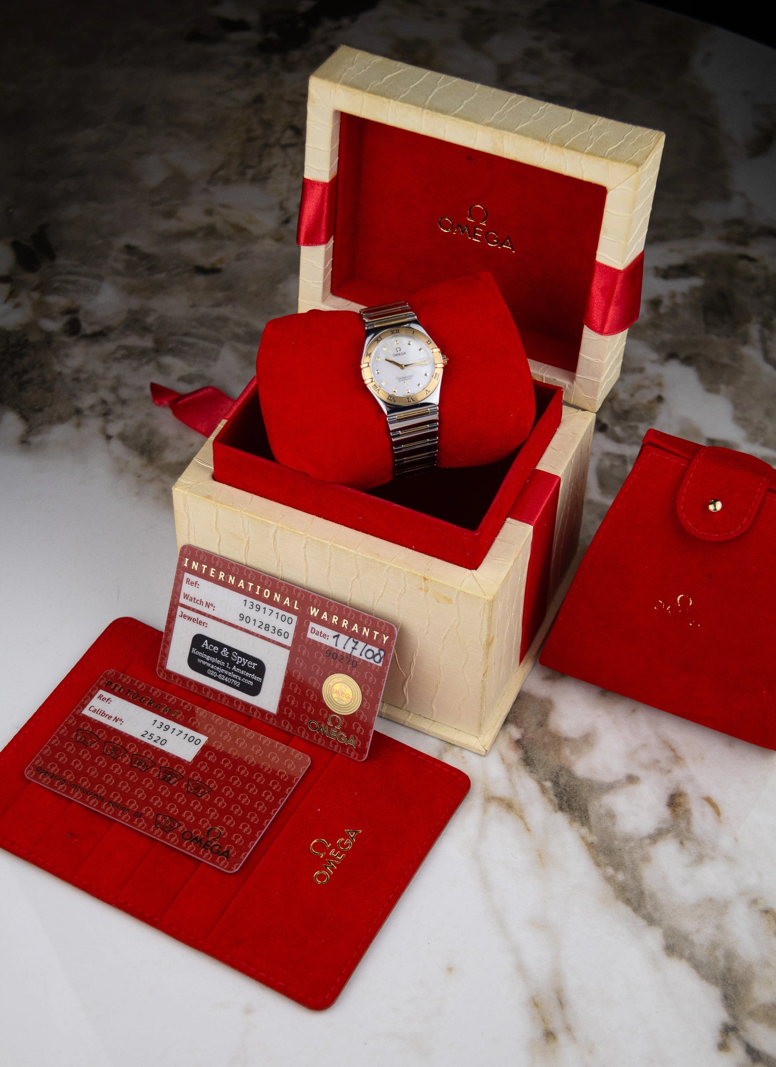 1998 Omega Constellation Manhattan Mother Of Pearl Bicolor