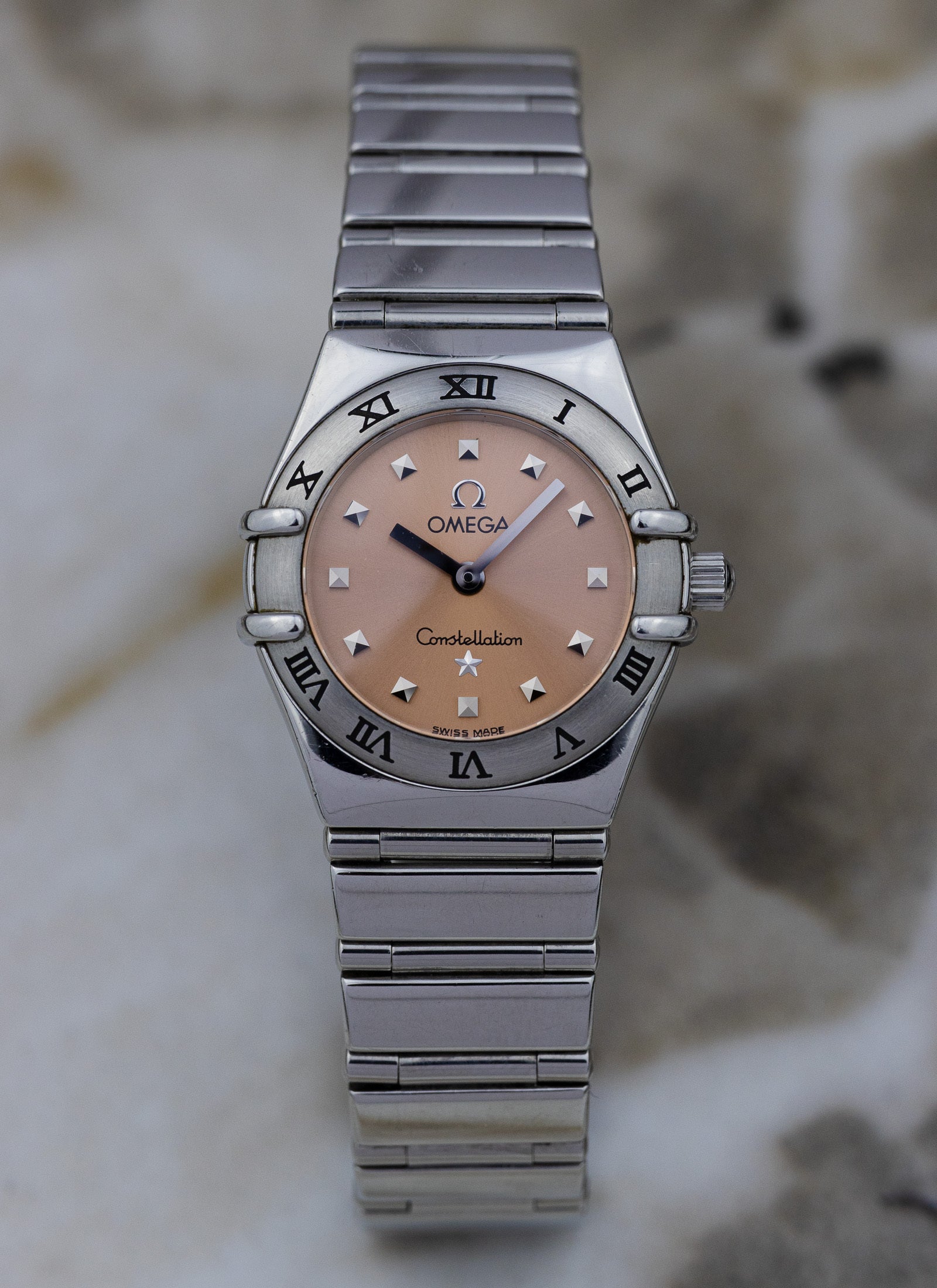 1998 Lady Omega Constellation My Choice Pink Dial 1561.61 Full Set