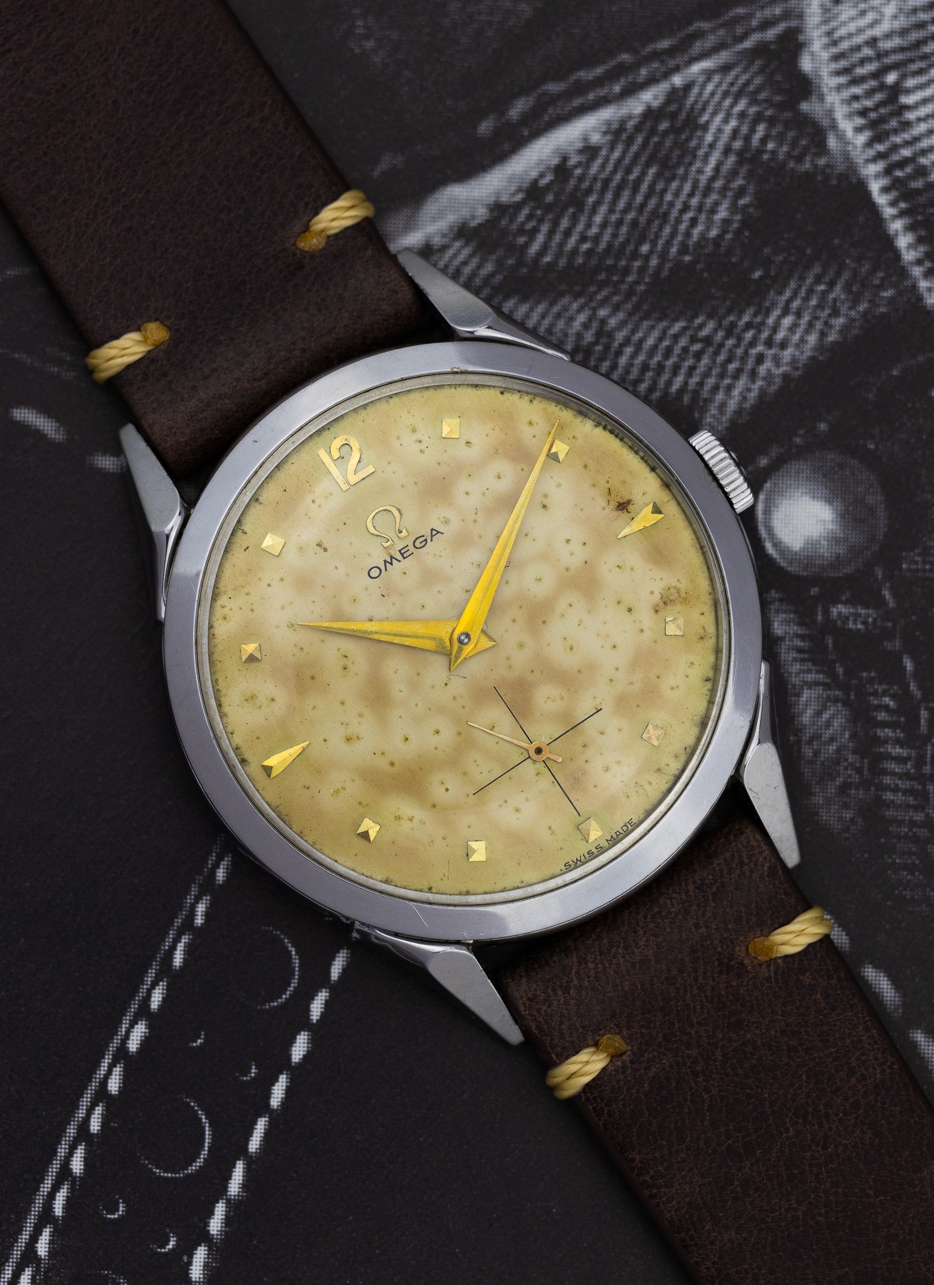 1952 Omega Jumbo Tropical Leopard Dial „Spider Lugs” 2605-10 cal. 266