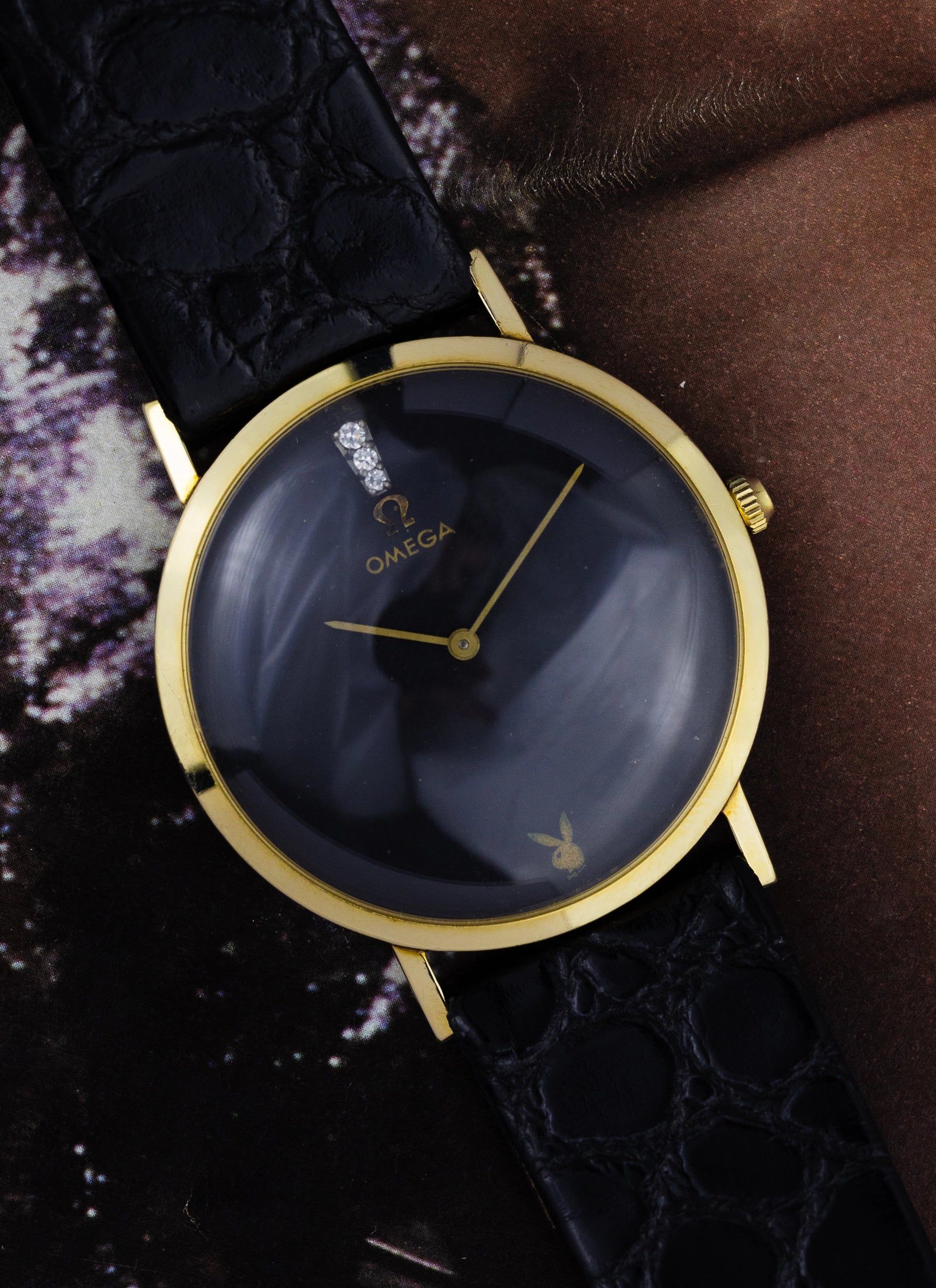 1979 14K Omega Playboy Diamond Dial D6672 cal. 625