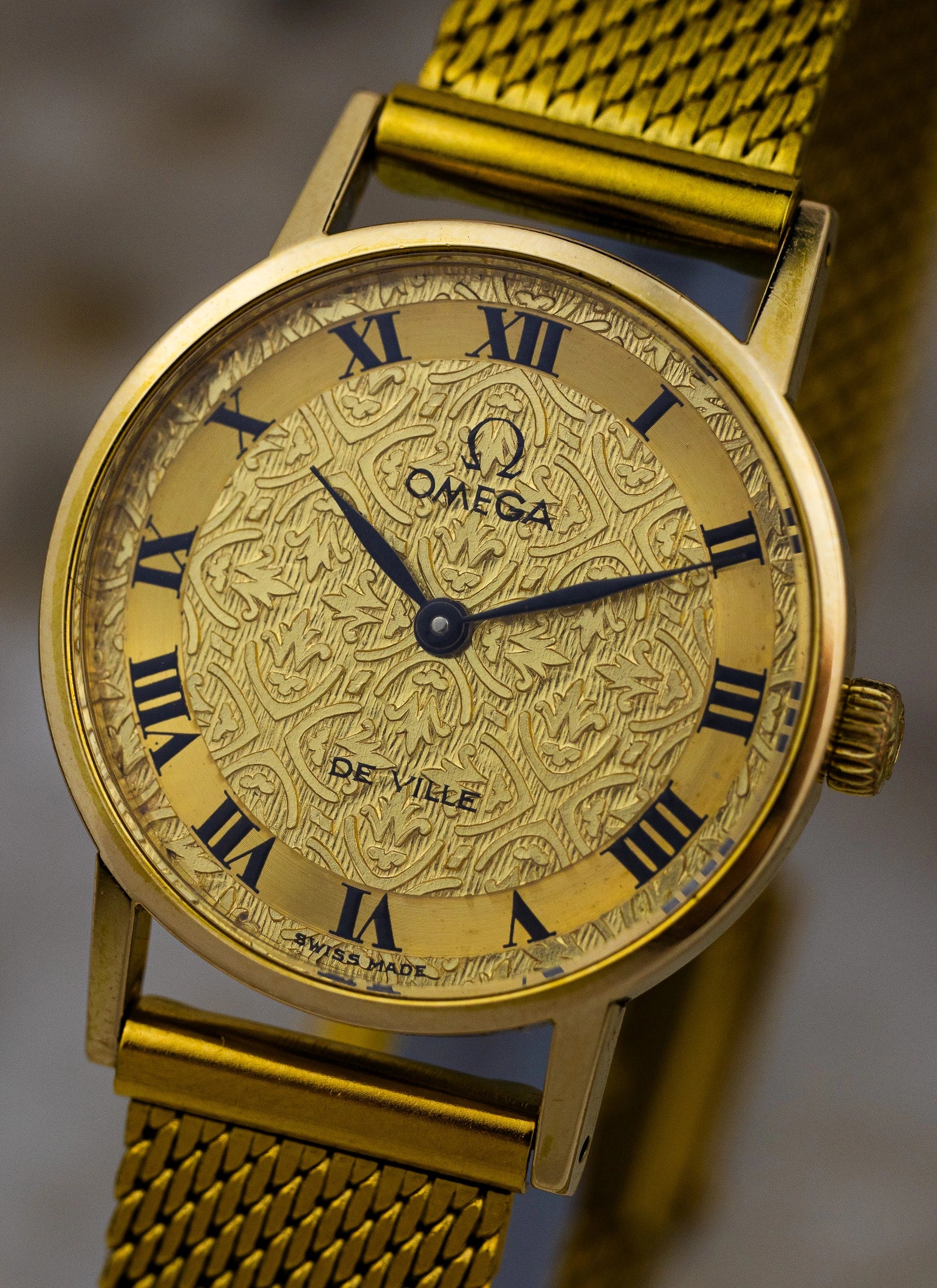 1970s Lady Omega De Ville Floral Pattern 511.0392 cal. 625 Serviced
