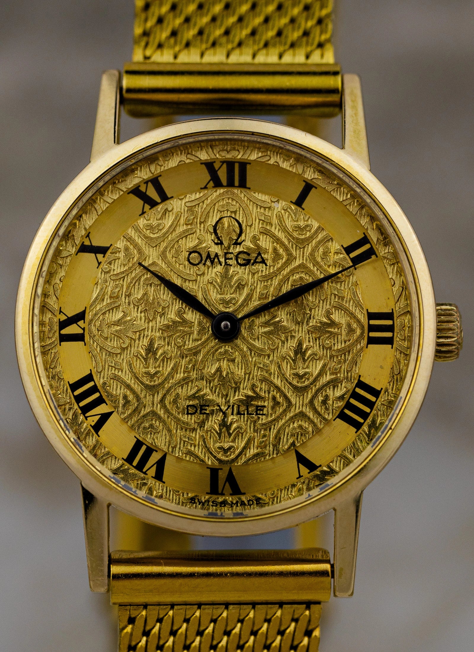 1970s Lady Omega De Ville Floral Pattern 511.0392 cal. 625 Serviced