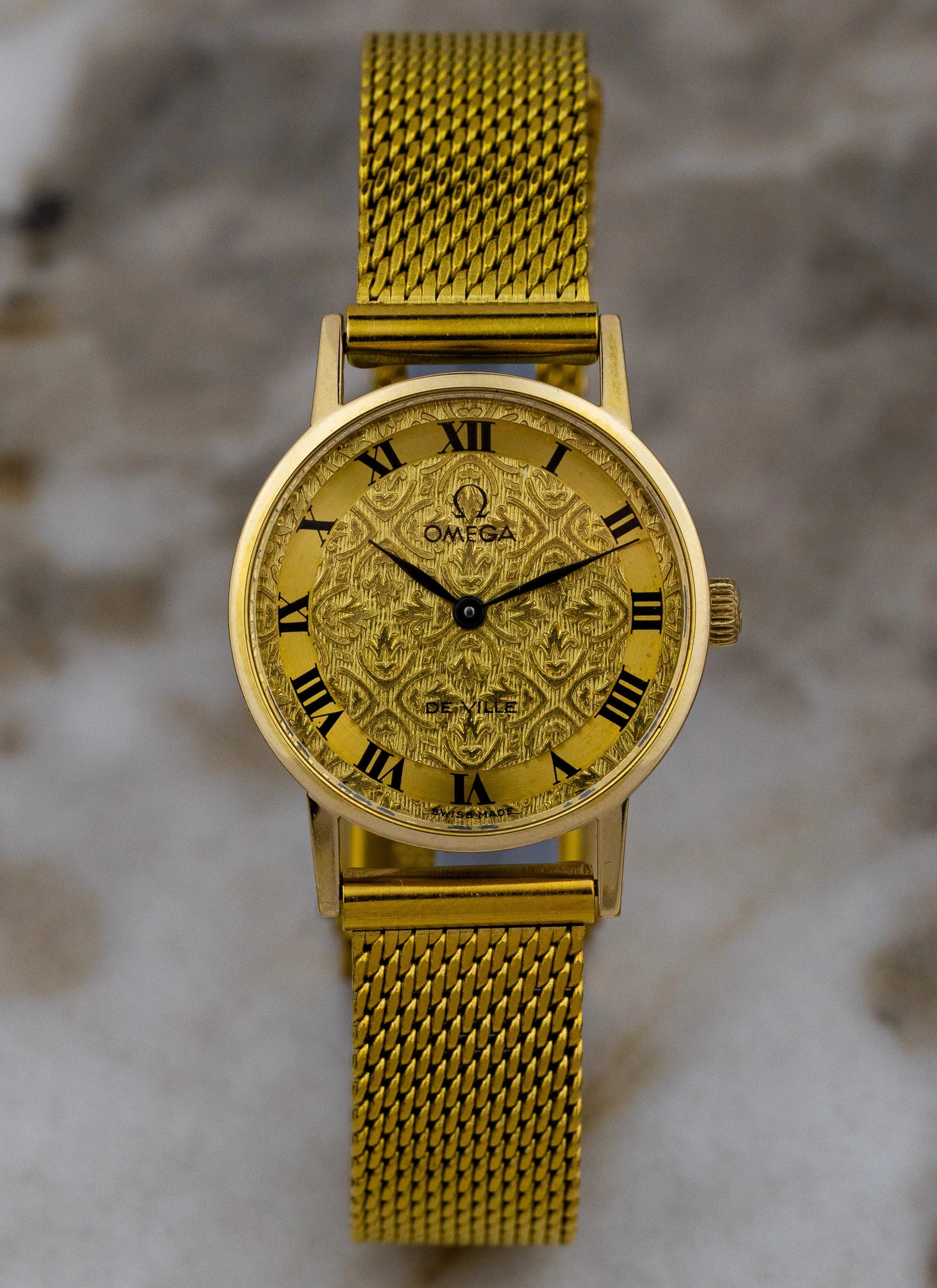 1970s Lady Omega De Ville Floral Pattern 511.0392 cal. 625 Serviced