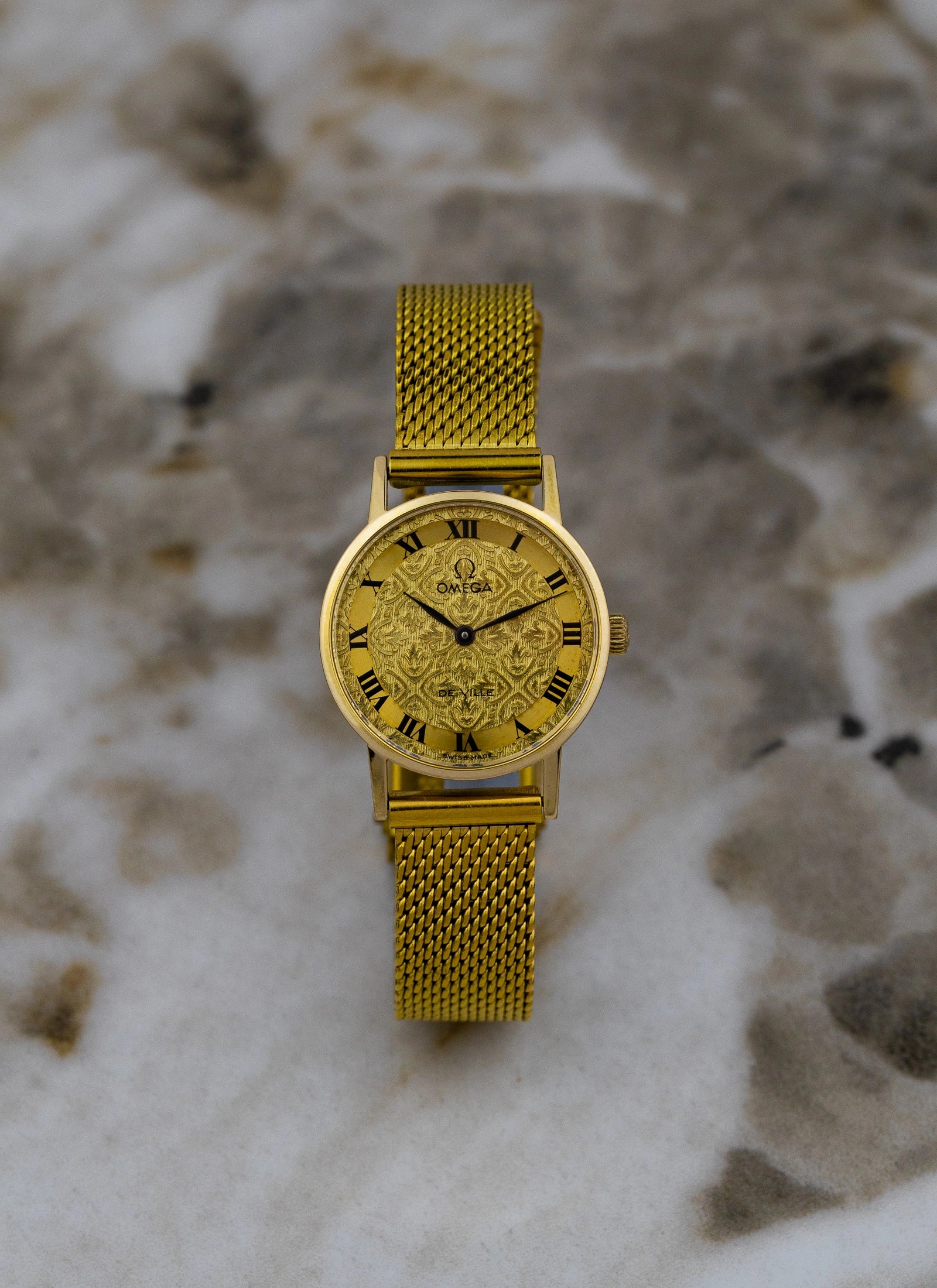 1970s Lady Omega De Ville Floral Pattern 511.0392 cal. 625 Serviced