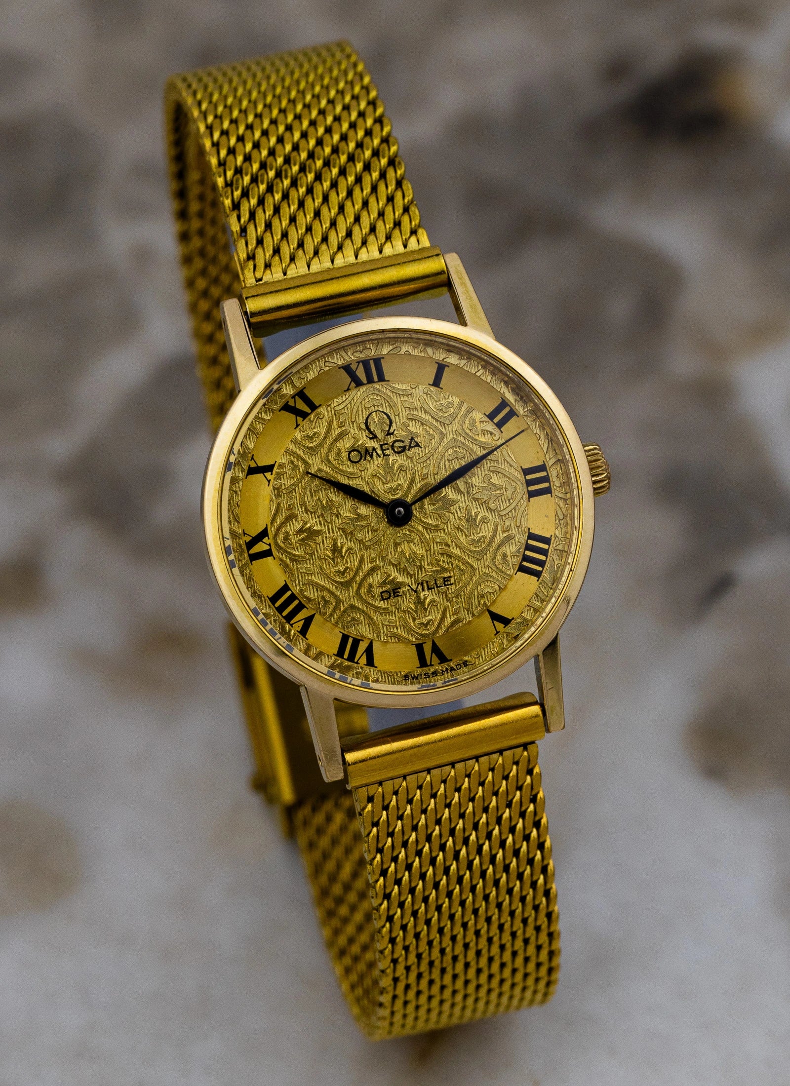 1970s Lady Omega De Ville Floral Pattern 511.0392 cal. 625 Serviced