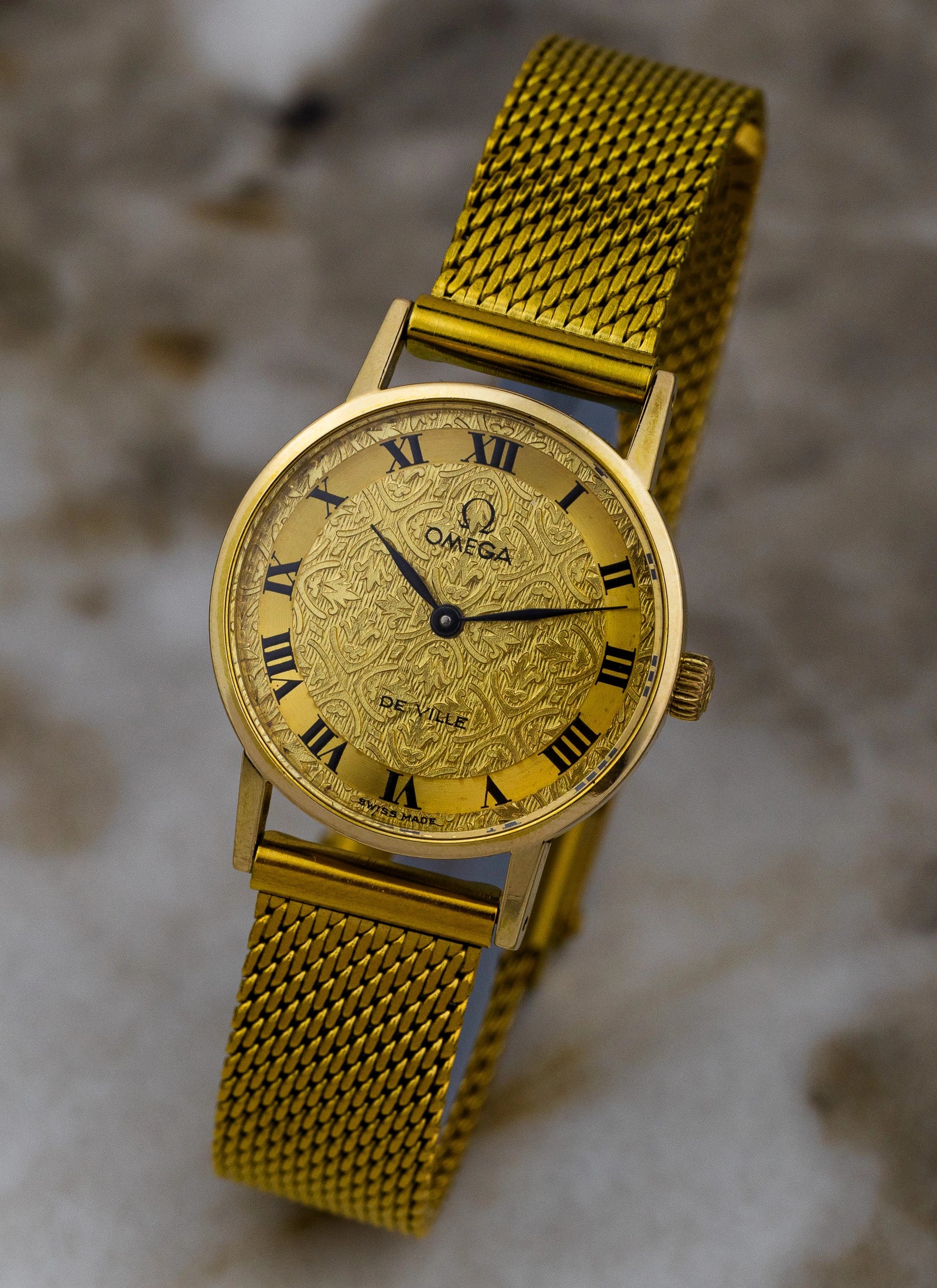 1970s Lady Omega De Ville Floral Pattern 511.0392 cal. 625 Serviced