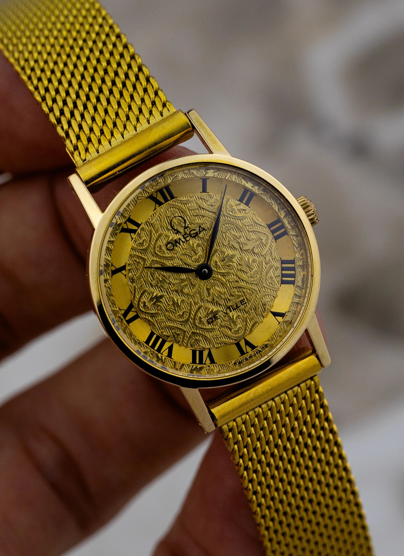 1970s Lady Omega De Ville Floral Pattern 511.0392 cal. 625 Serviced