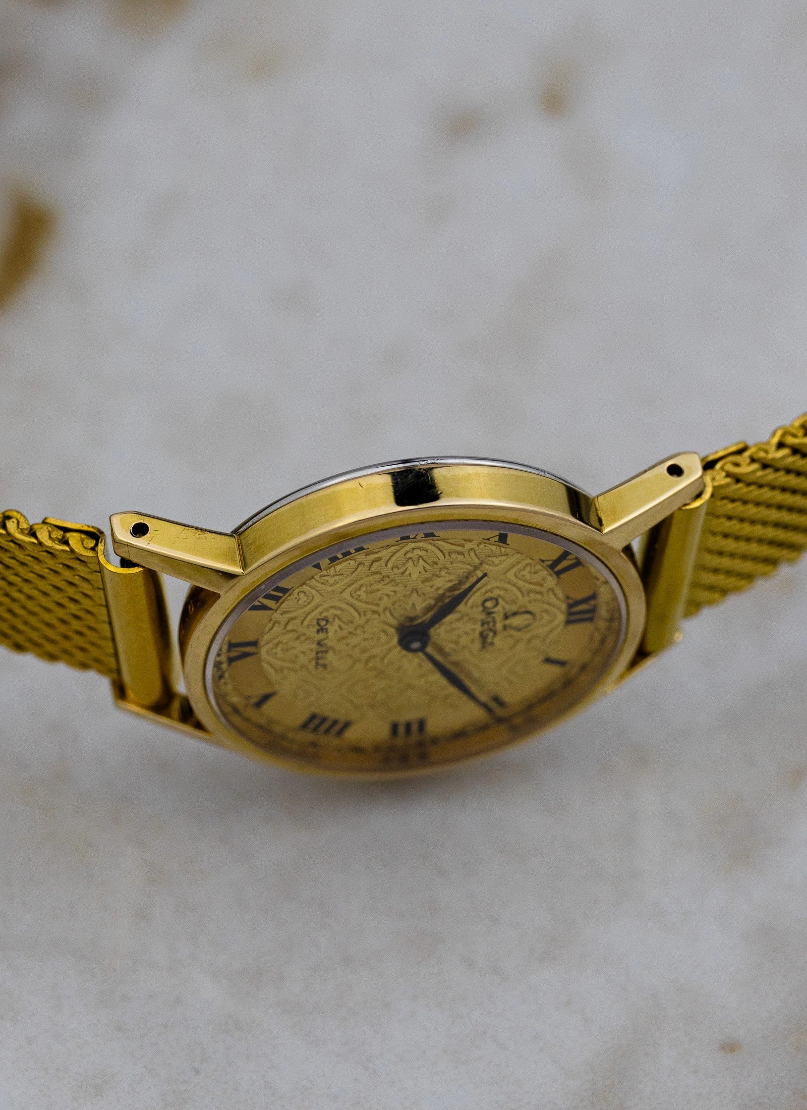 1970s Lady Omega De Ville Floral Pattern 511.0392 cal. 625 Serviced