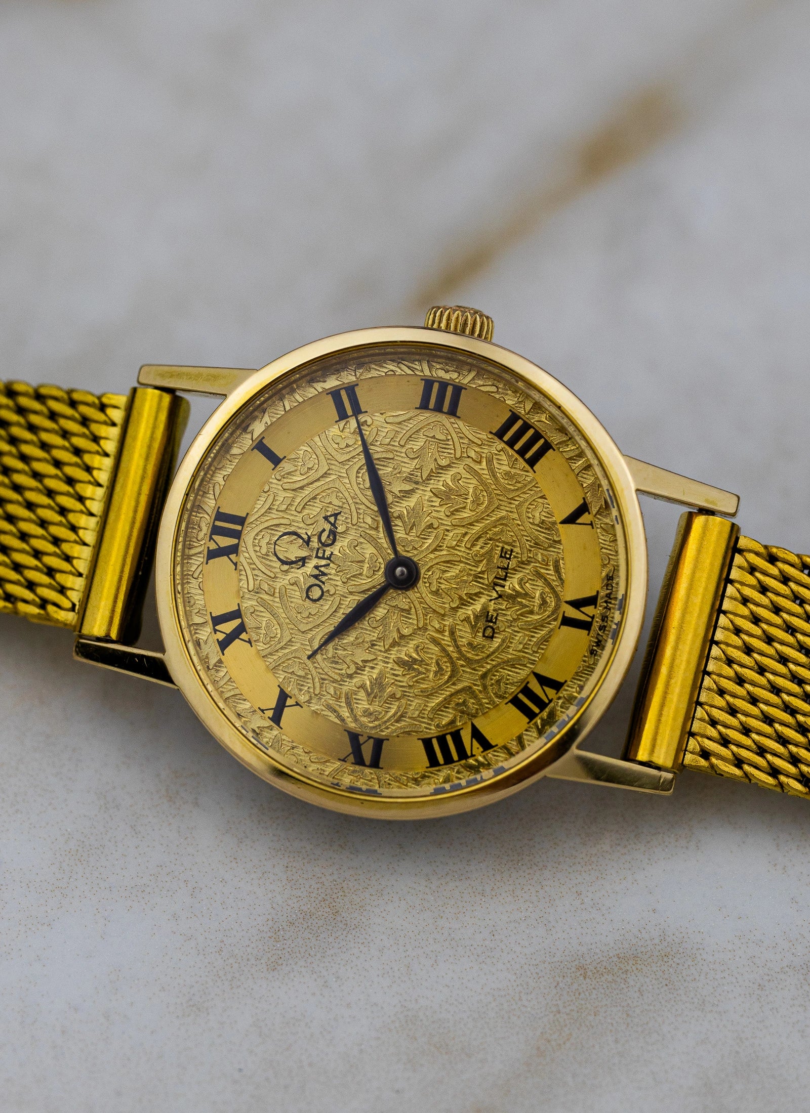 1970s Lady Omega De Ville Floral Pattern 511.0392 cal. 625 Serviced