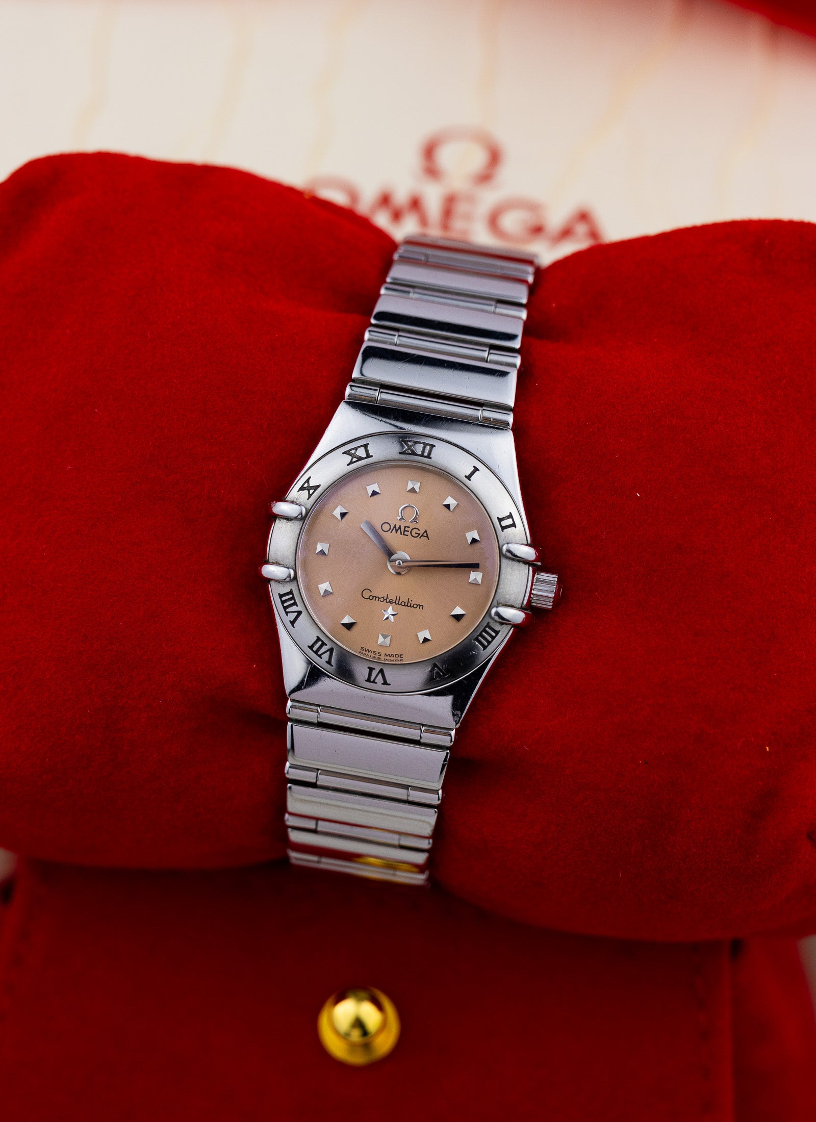 1998 Lady Omega Constellation My Choice Pink Dial 1561.61 Box
