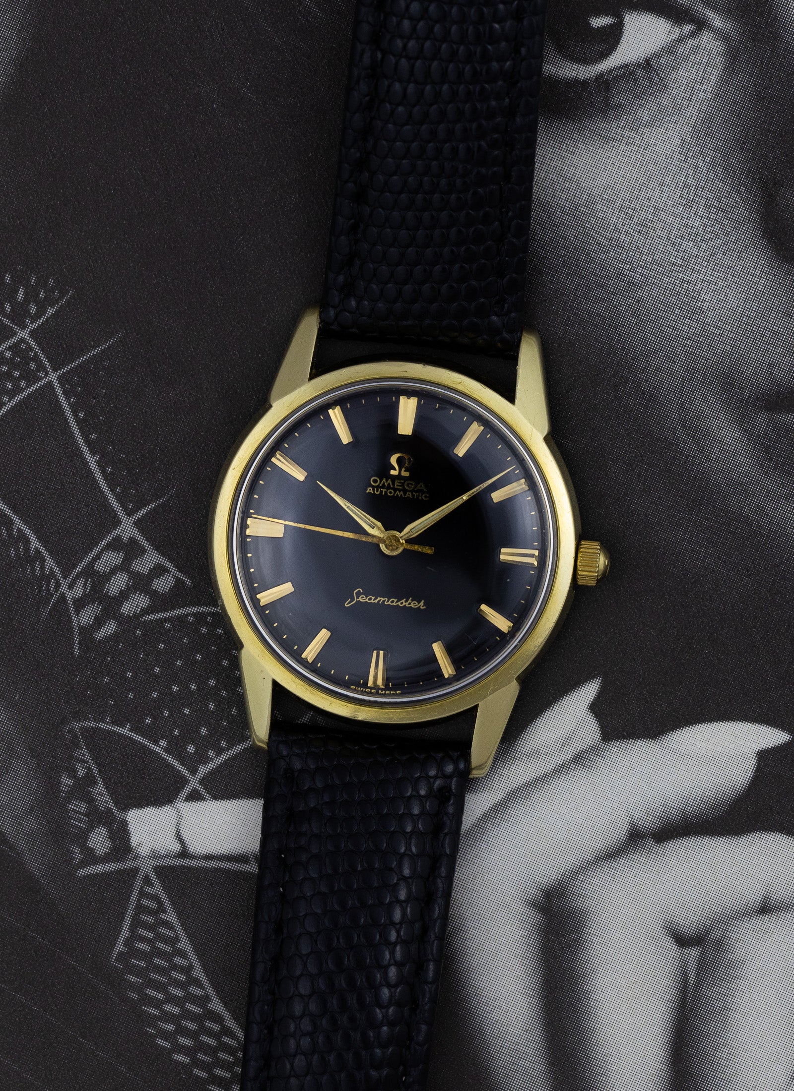 1962 Omega Seamaster Black Gilt Dial 14704 cal. 552 Serviced