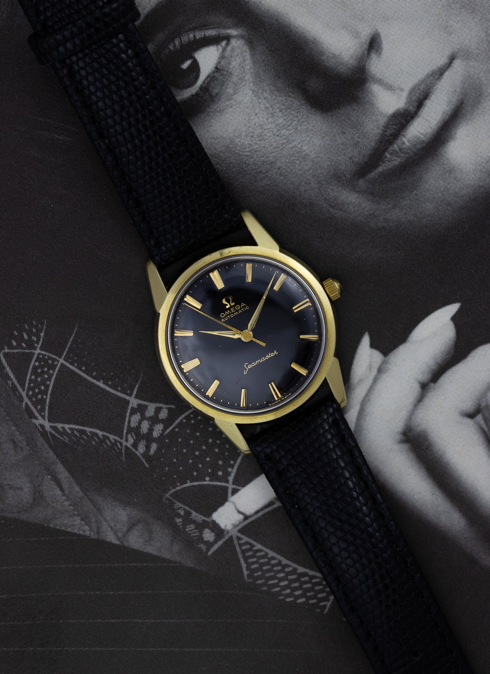 1962 Omega Seamaster Black Gilt Dial 14704 cal. 552 Serviced