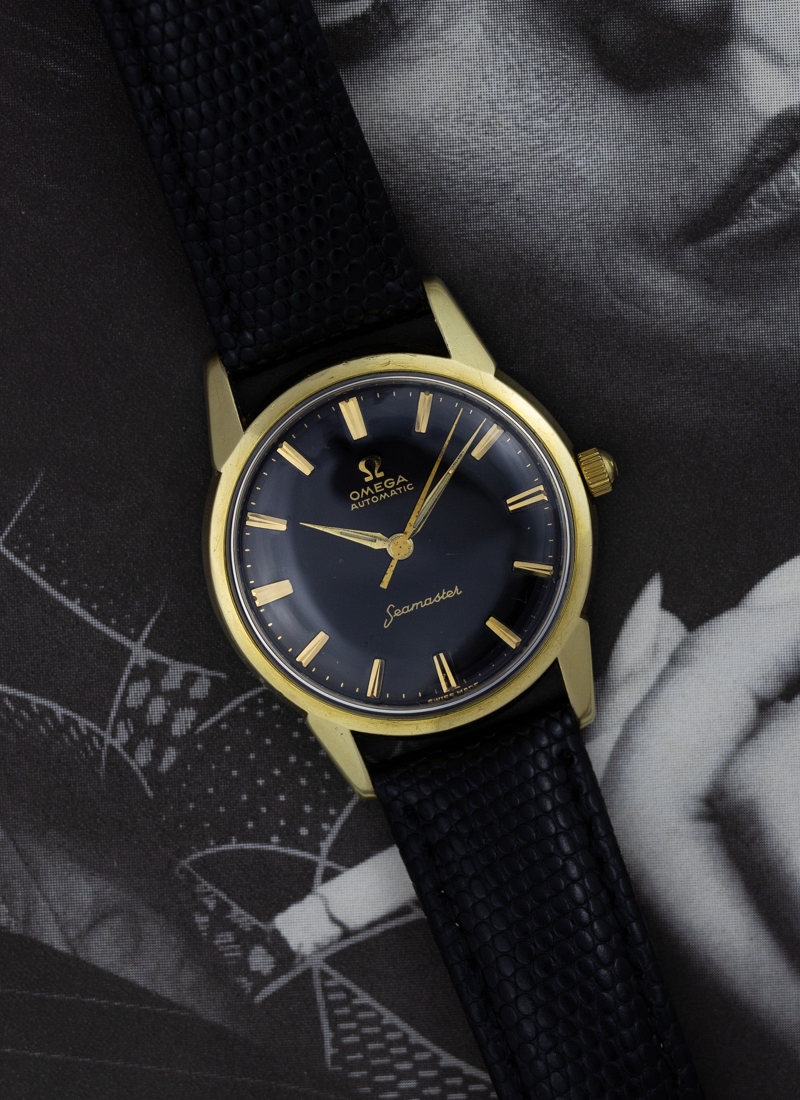 1962 Omega Seamaster Black Gilt Dial 14704 cal. 552 Serviced