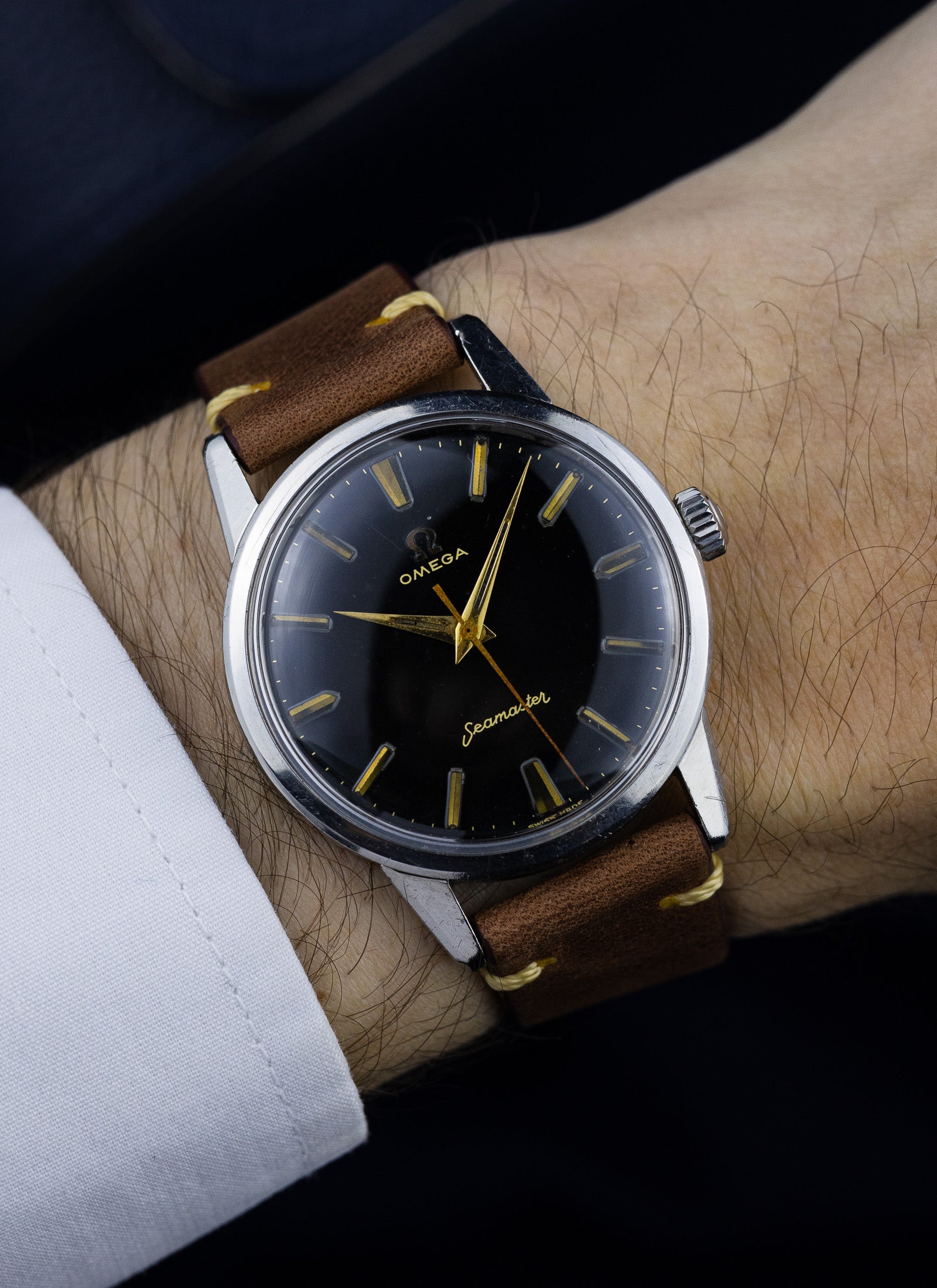 1959 Omega Seamaster Black Dial 14390-7-SC cal. 285 Serviced OPIS*