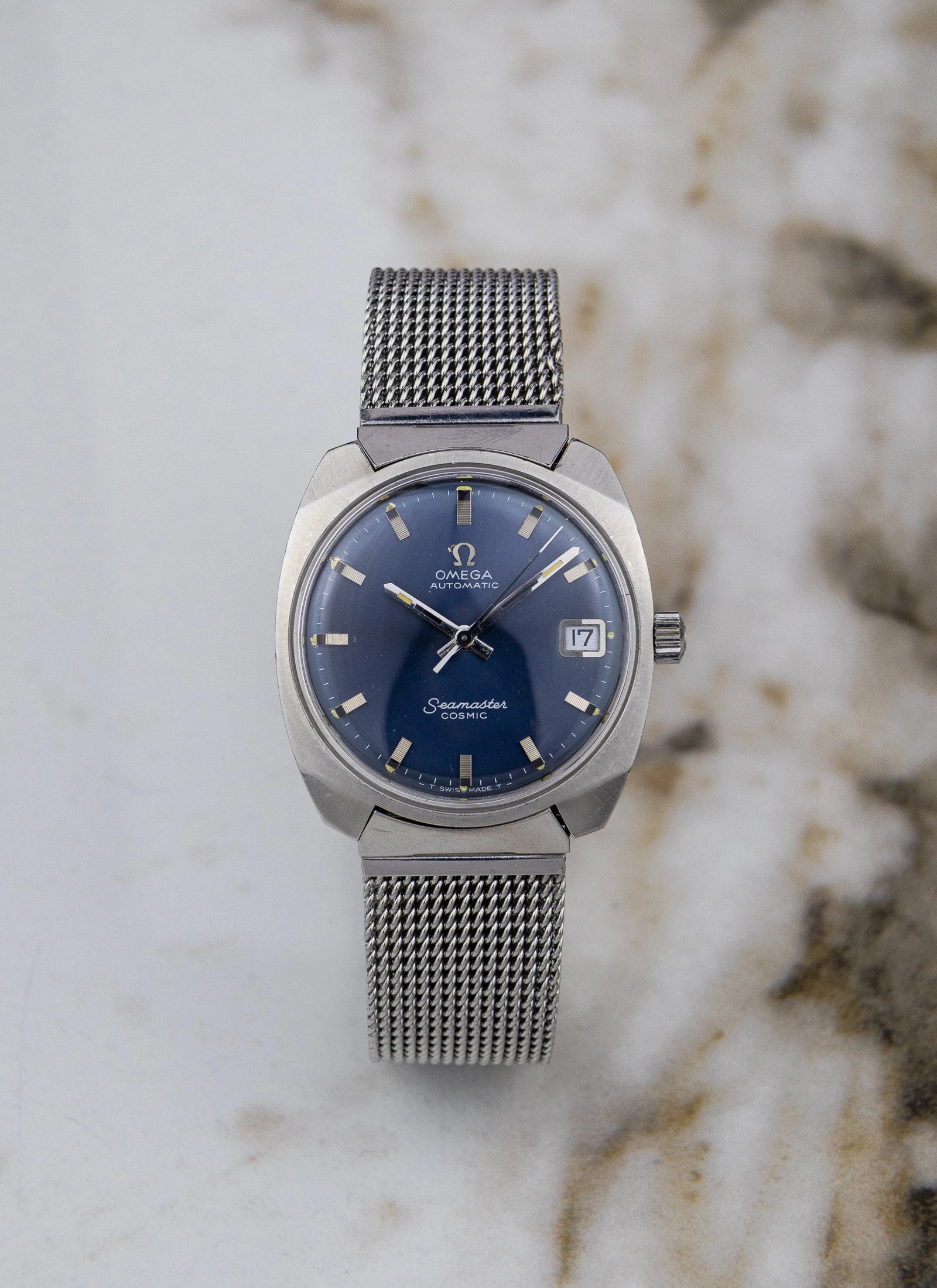 1968 Omega Seamaster Cosmic Navy Mesh 166.022 cal. 565