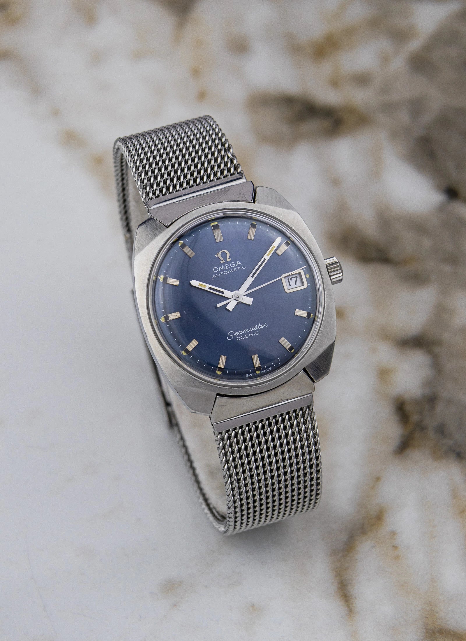 1968 Omega Seamaster Cosmic Navy Mesh 166.022 cal. 565