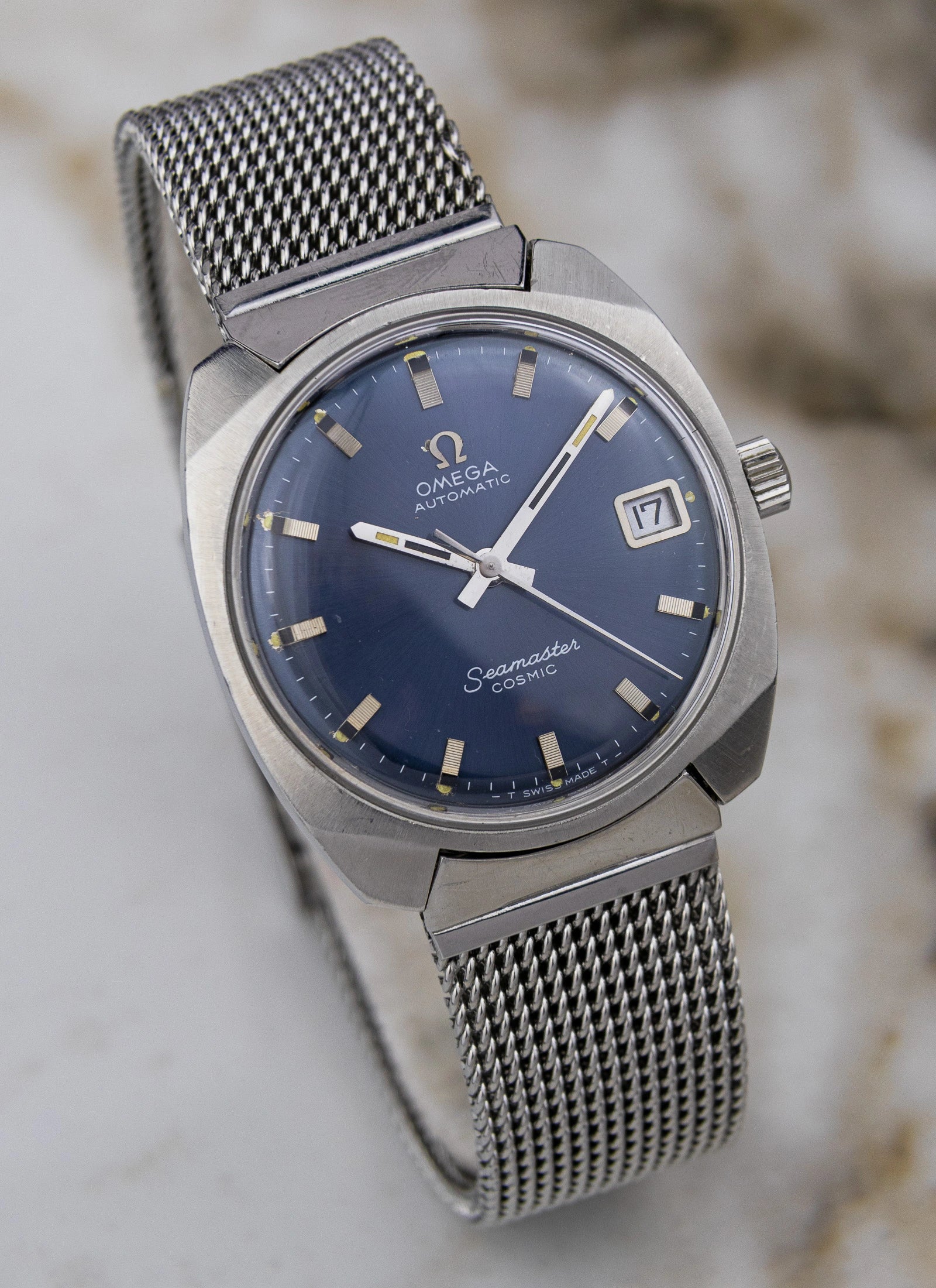 1968 Omega Seamaster Cosmic Navy Mesh 166.022 cal. 565