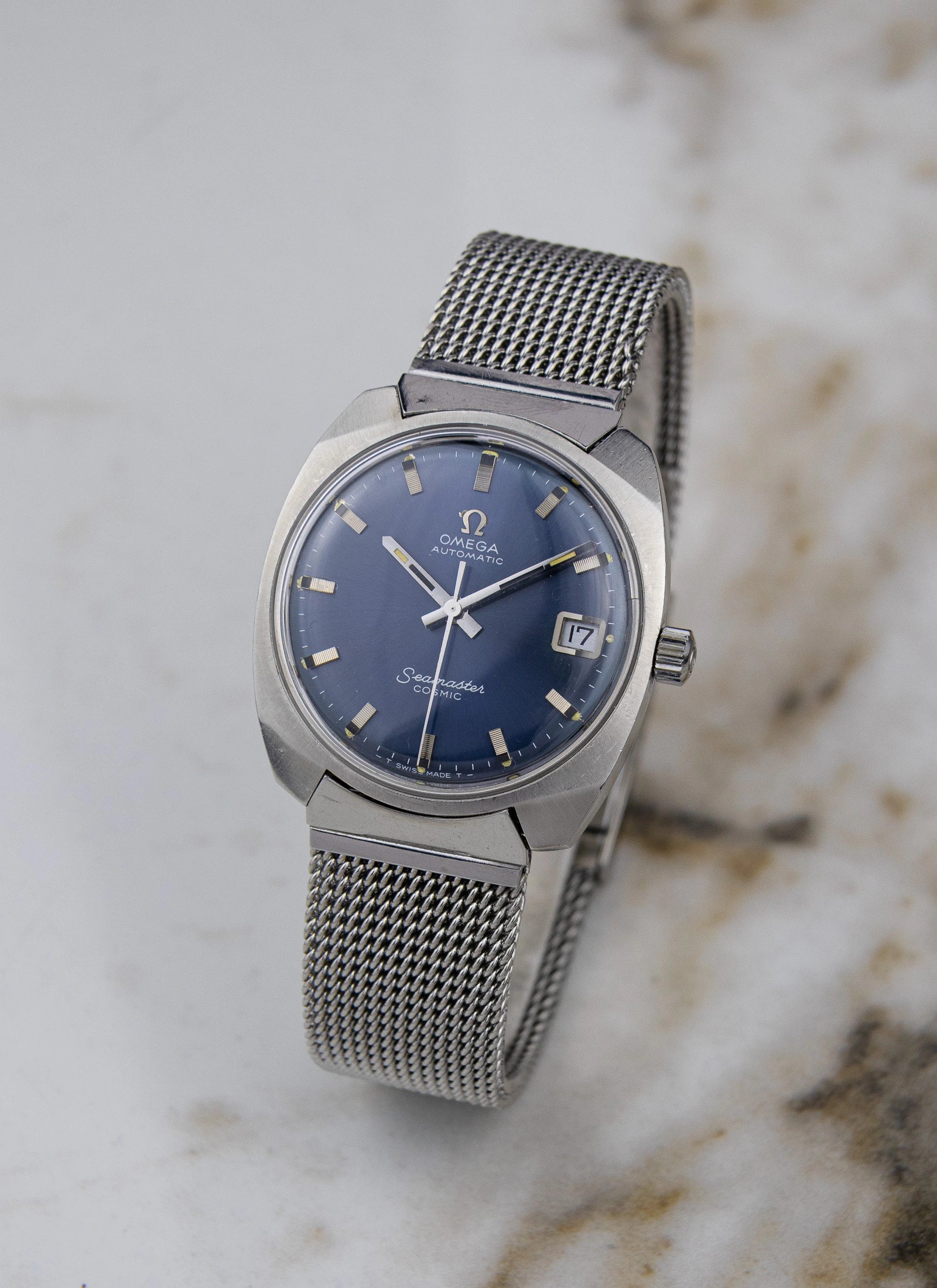 1968 Omega Seamaster Cosmic Navy Mesh 166.022 cal. 565