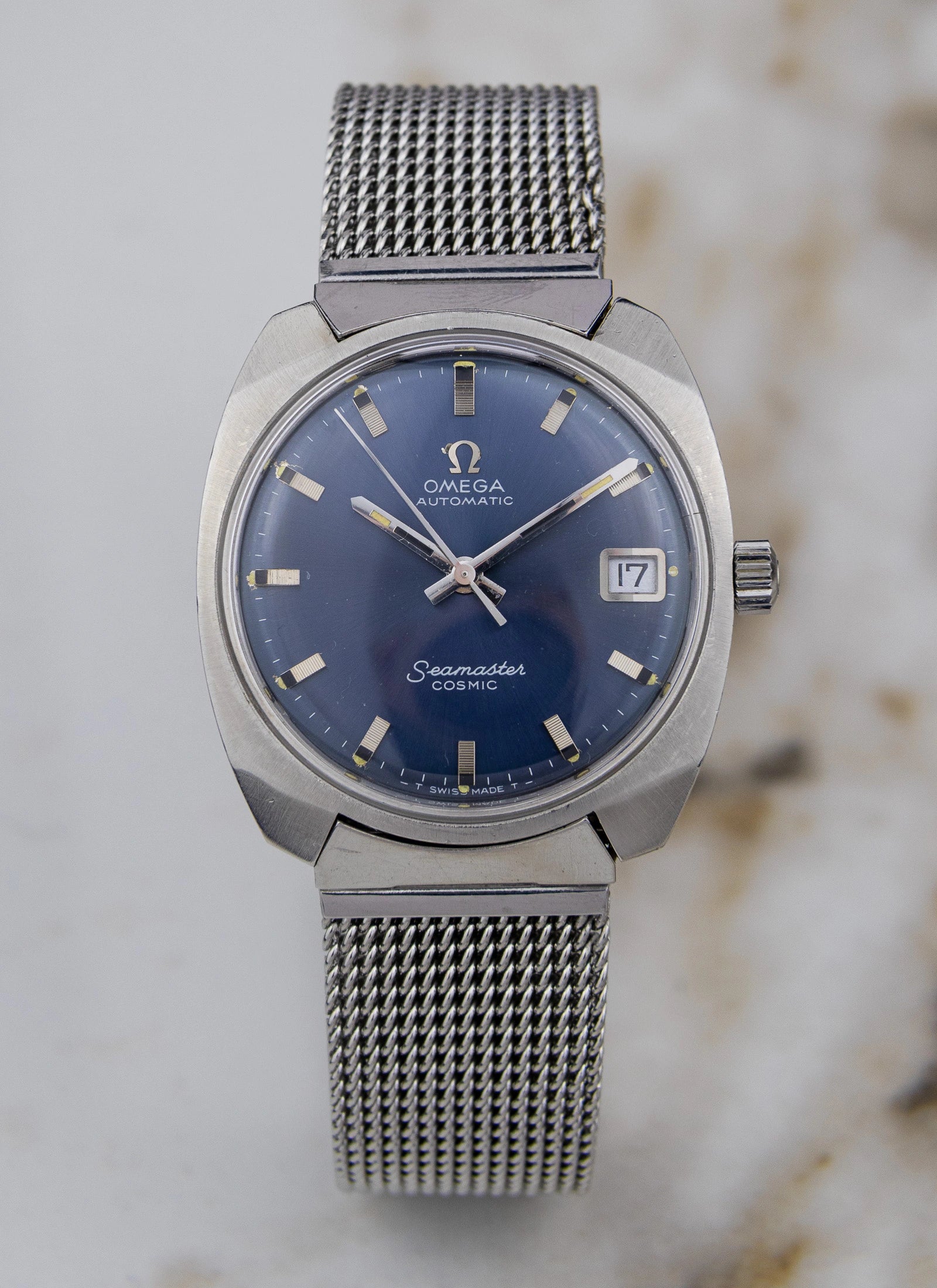 1968 Omega Seamaster Cosmic Navy Mesh 166.022 cal. 565