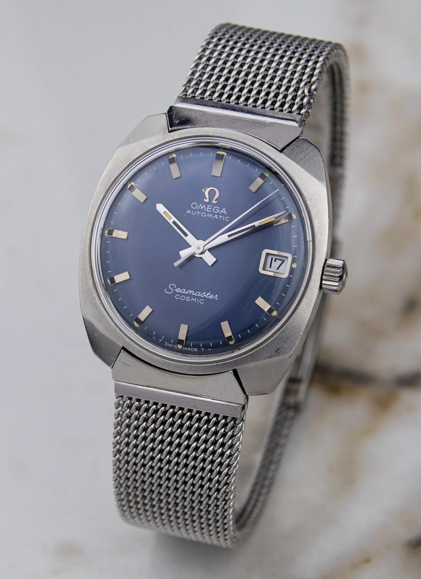 1968 Omega Seamaster Cosmic Navy Mesh 166.022 cal. 565