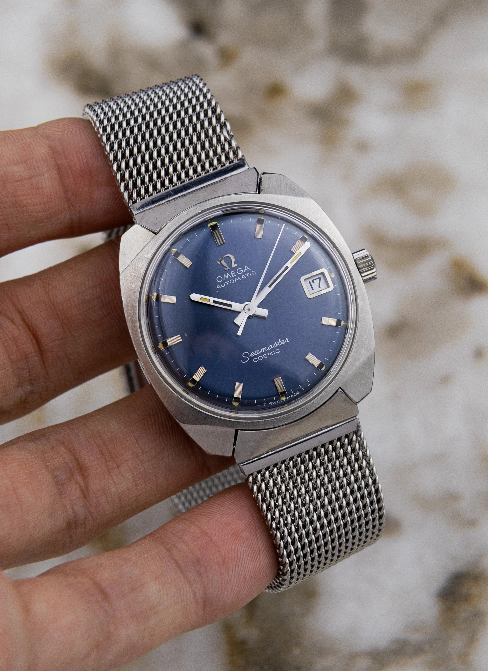 1968 Omega Seamaster Cosmic Navy Mesh 166.022 cal. 565