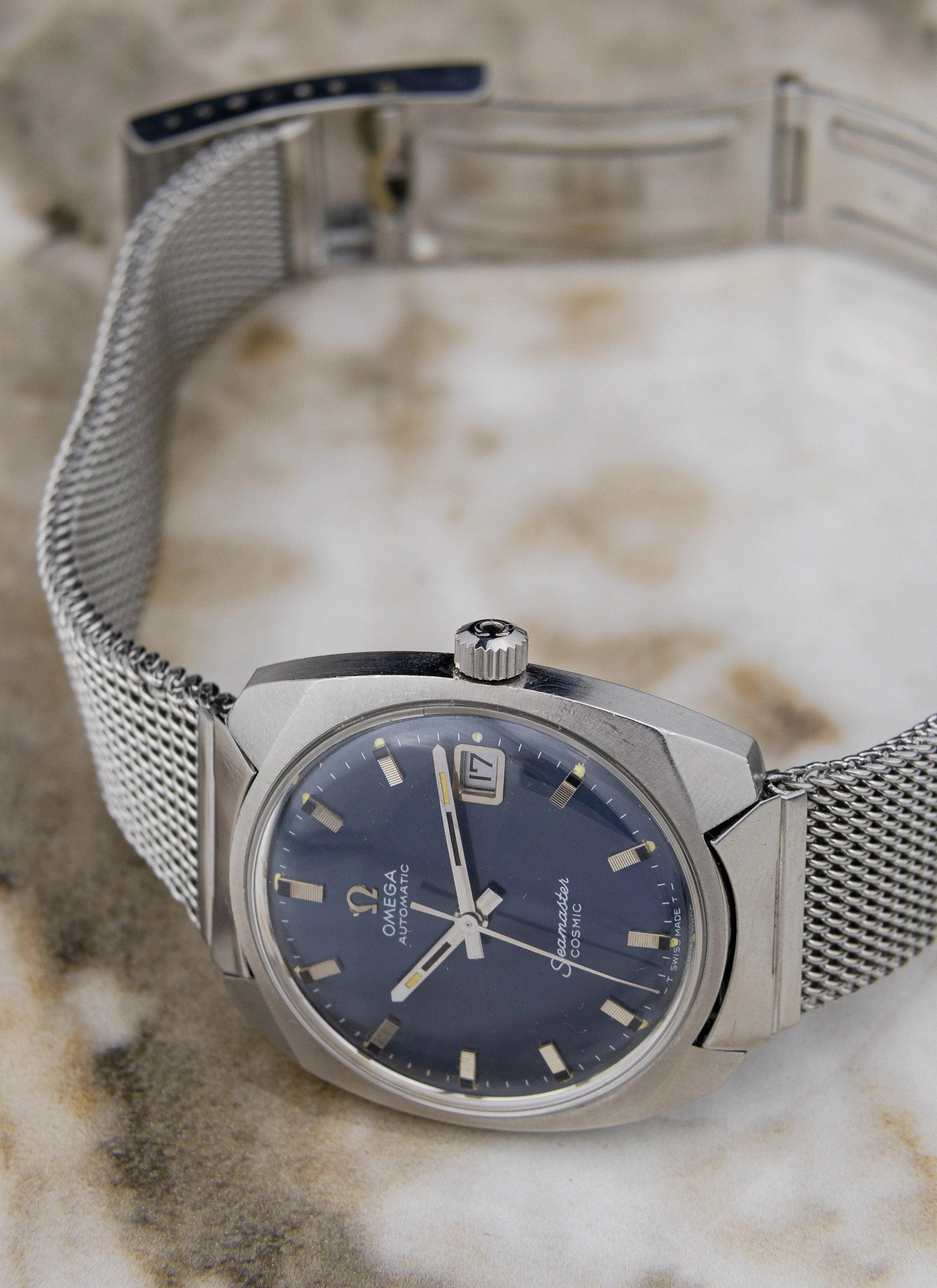 1968 Omega Seamaster Cosmic Navy Mesh 166.022 cal. 565