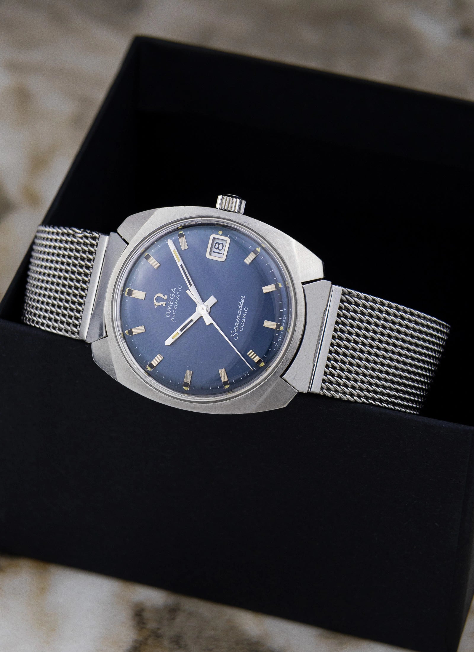 1968 Omega Seamaster Cosmic Navy Mesh 166.022 cal. 565