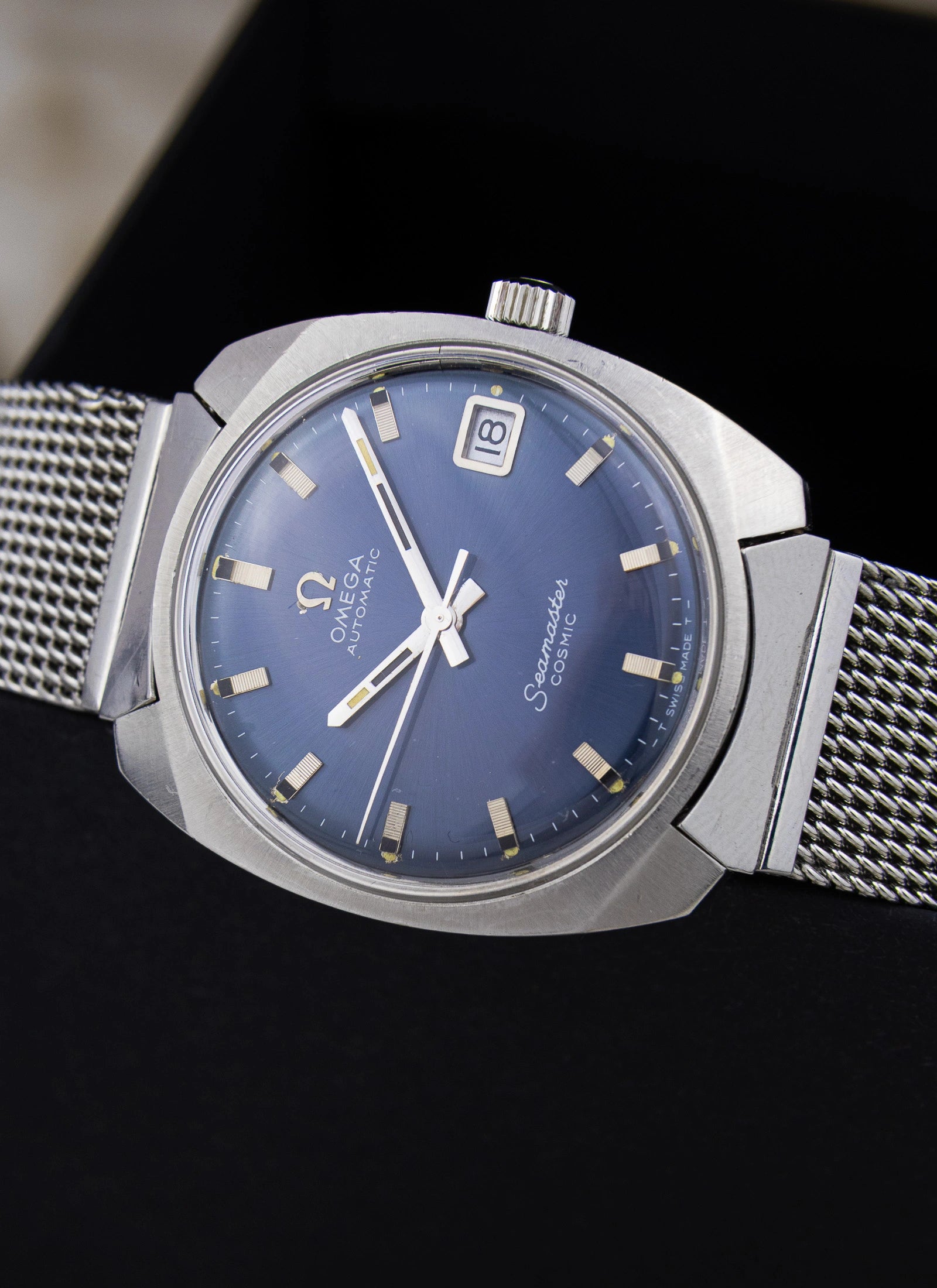 1968 Omega Seamaster Cosmic Navy Mesh 166.022 cal. 565