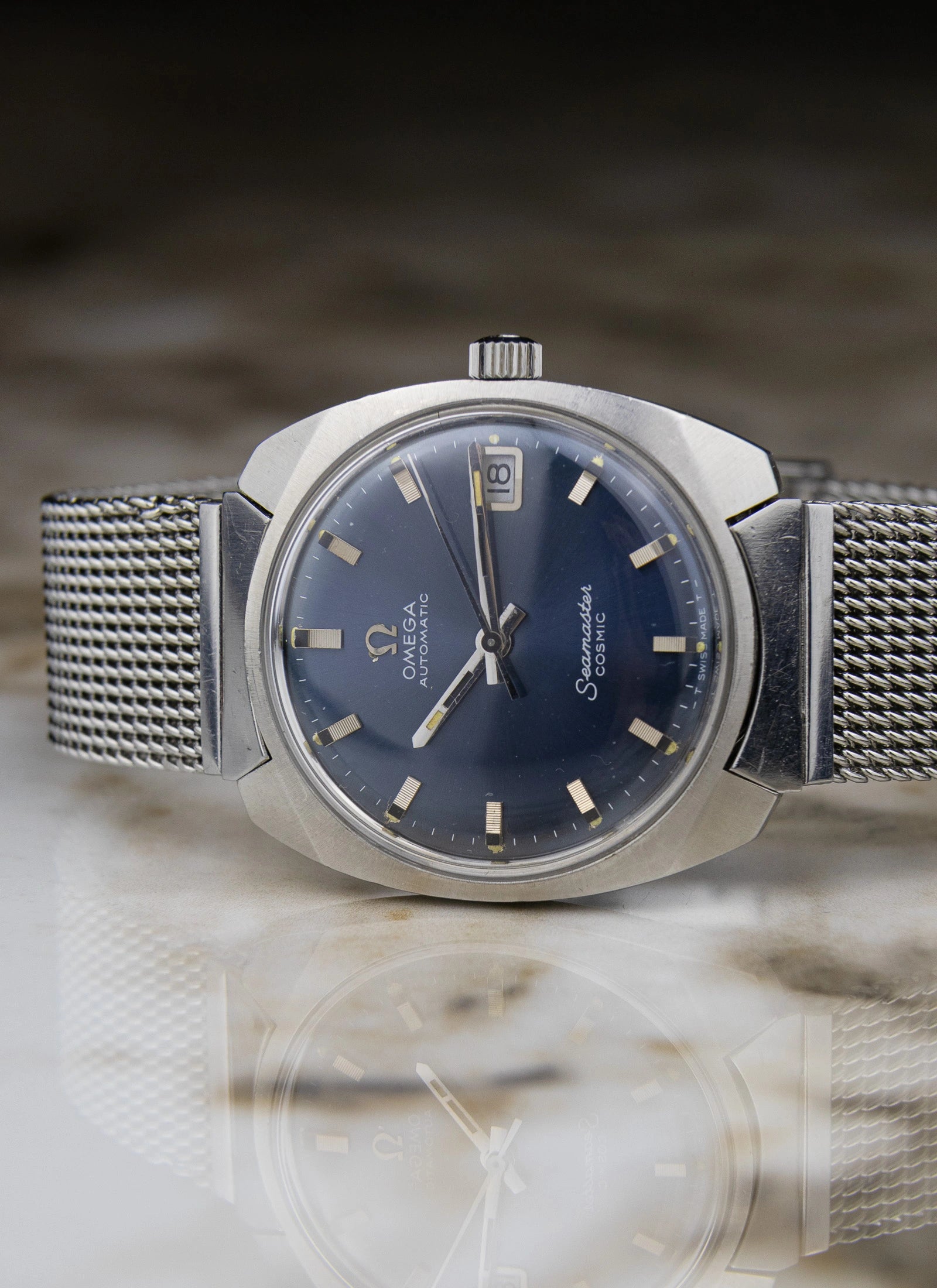 1968 Omega Seamaster Cosmic Navy Mesh 166.022 cal. 565