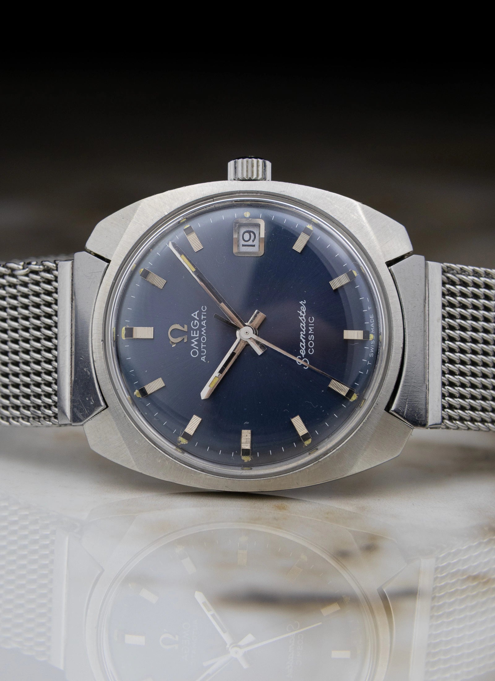 1968 Omega Seamaster Cosmic Navy Mesh 166.022 cal. 565