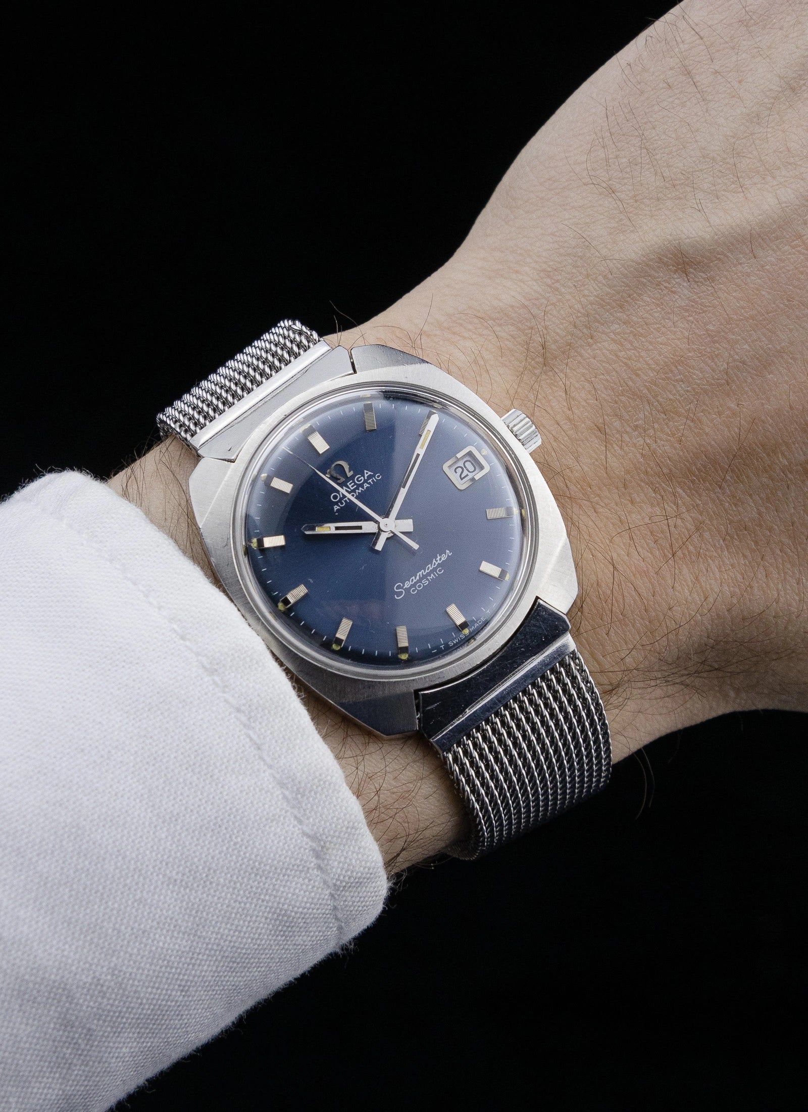 1968 Omega Seamaster Cosmic Navy Mesh 166.022 cal. 565